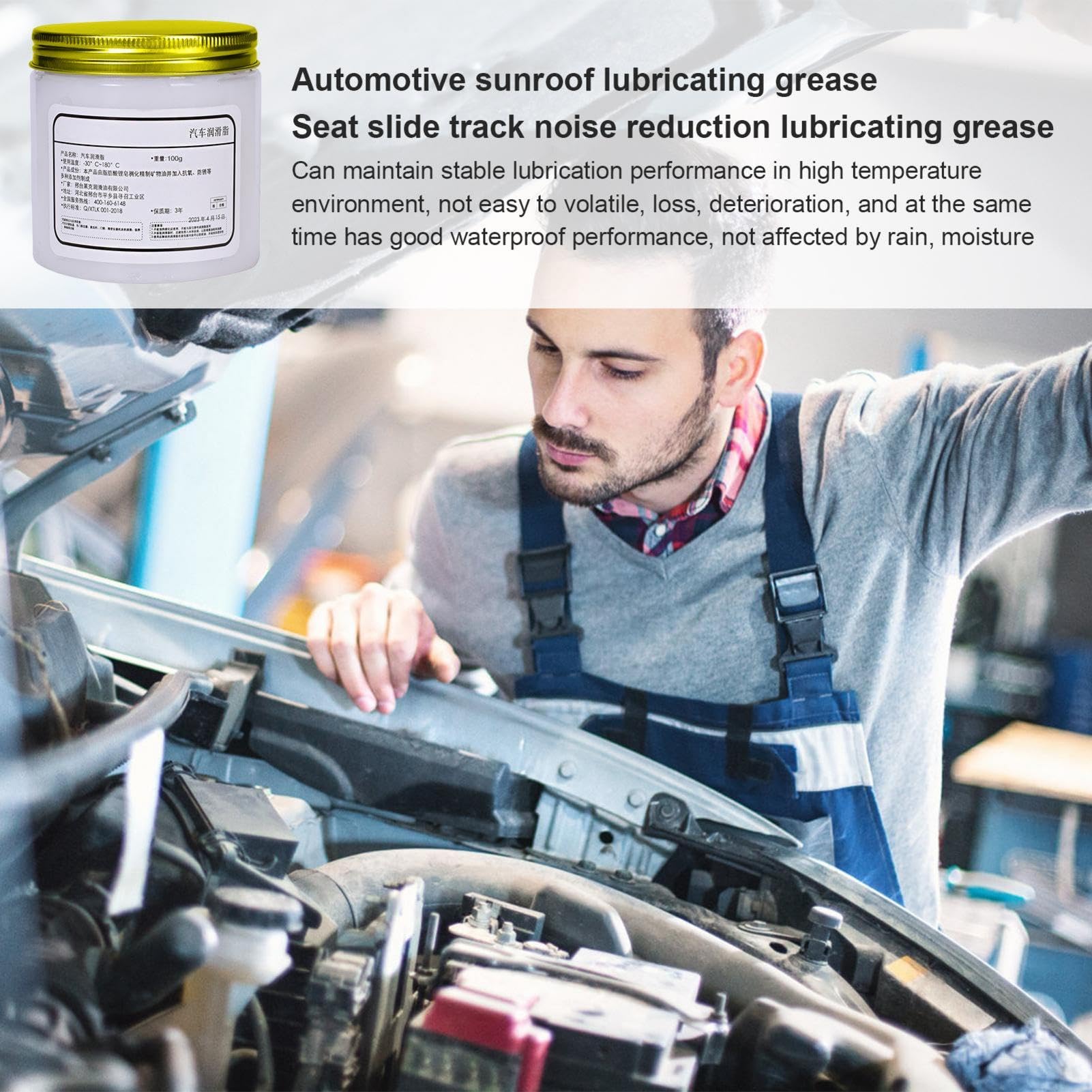 Auto Schiebedach Schmiermittel - 100g Wasserdichtes Fett Für Fensterspuren & Scharniere