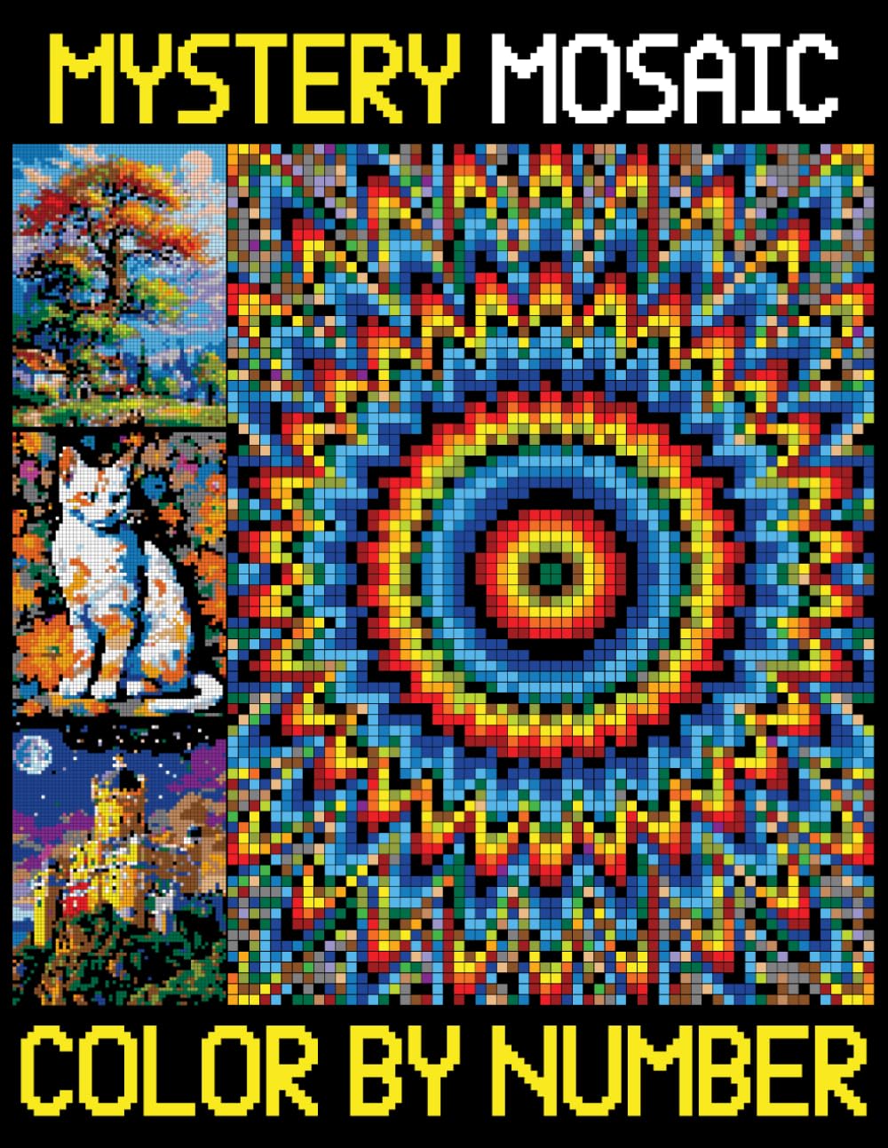 Mystery Mosaics Color by Number: Easy And Beautiful Pixel Art Coloring Book for All Ages, Color Quest Challenges