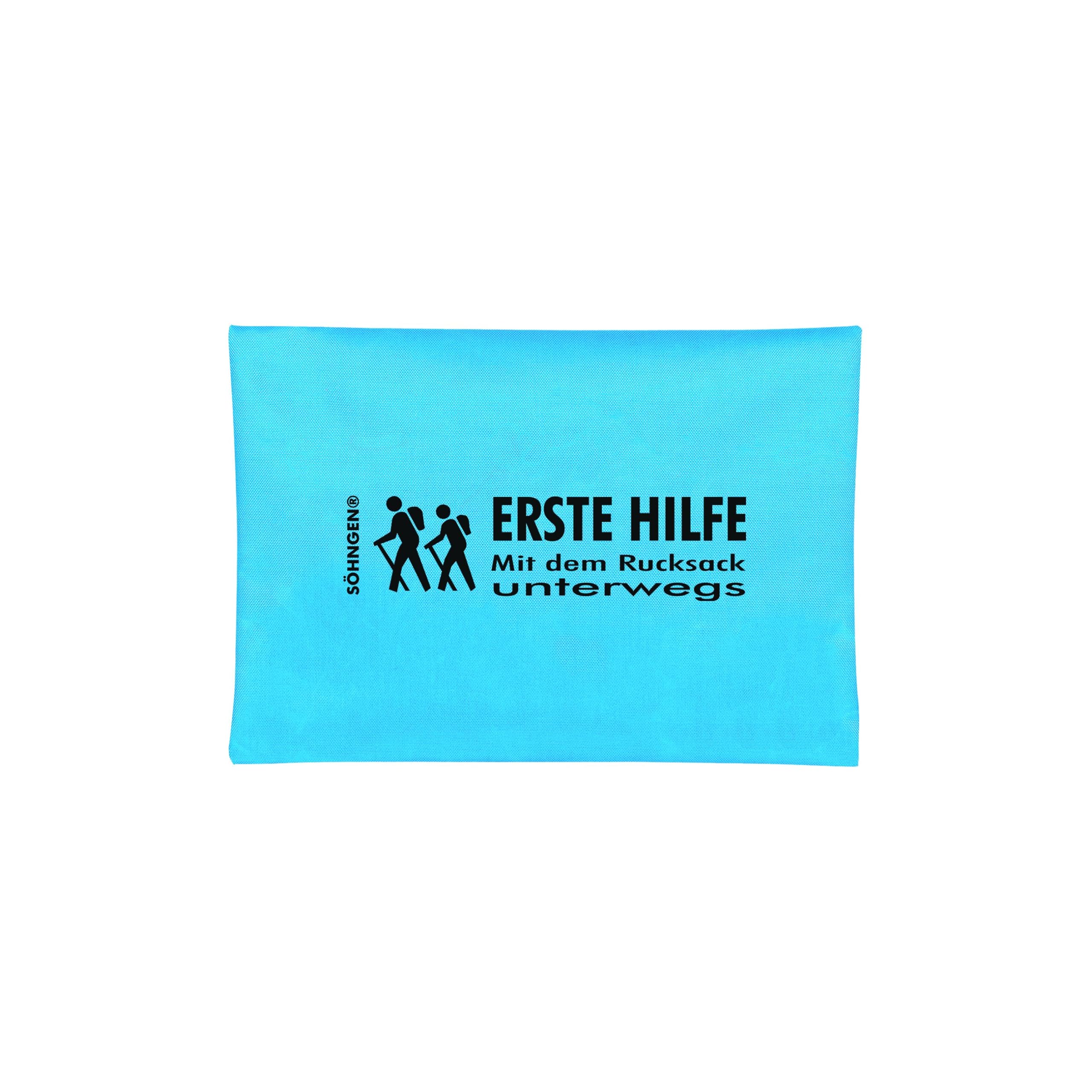 Söhngen Erste-Hilfe Set Mit dem Rucksack unterwegs (Notfall Set inkl. Wundpflaster, Heftpflaster, Schutzhandschuhe, Schere, Pinzette, für die Erstversorgung bei Unfällen + Verletzungen, blau)