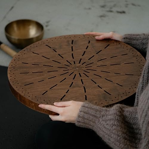 Miniatura 8 de Herramienta de curación de sonido "Waterfall Disk" de 20 pulgadas  Sonido de agua meditativo  Tambor de océano de madera  Sonido relajante para