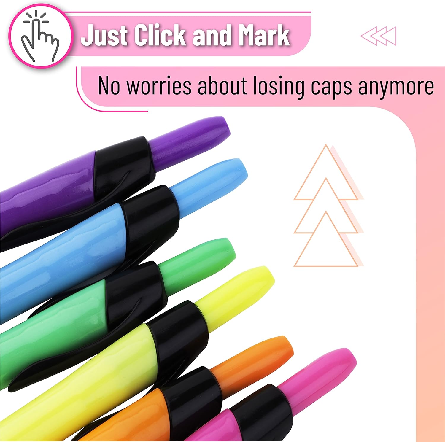 Mr. Pen- Highlighters, Retractable Highlighters, 6 Pack, Highlighters Assorted Colors, Retractable Markers, Colorful HighLighters, Colored Highlighters, Bible Highlighter, Highlighter Set : Office Products