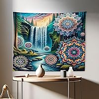 Vista 186 de Ambesonne Tapiz hawaiano, Costa Na Pali en la isla de Kauai en Hawái, día soleado, horizonte de montaña, colgante de pared para dormitorio, sala