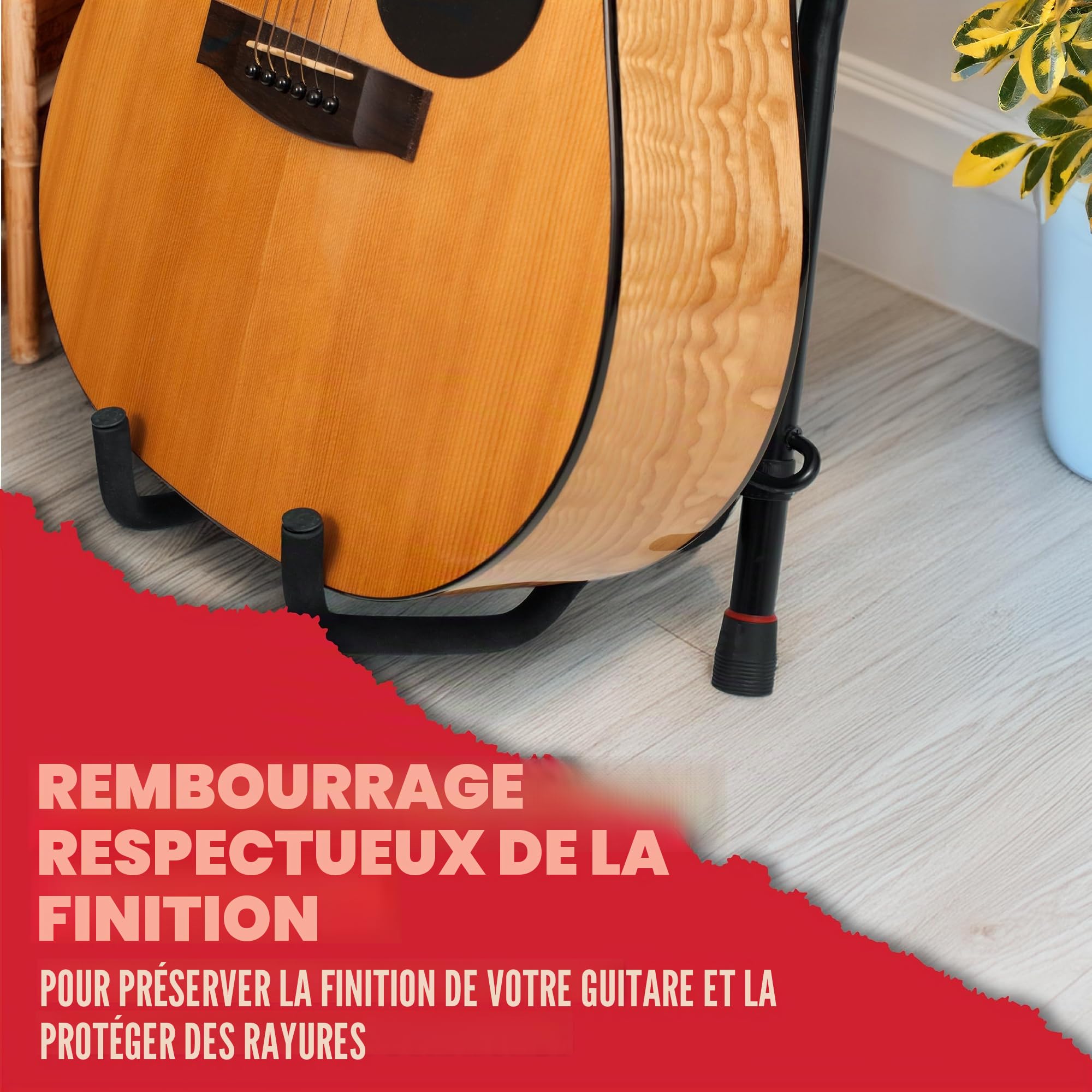 Gator Frameworks Siège pour Guitare avec Coussin rembourré, Dos Ergonomique et Support pour Guitare Rabattable, Convient aux Guitares acoustiques et électriques (GFW-GTR-Seat)