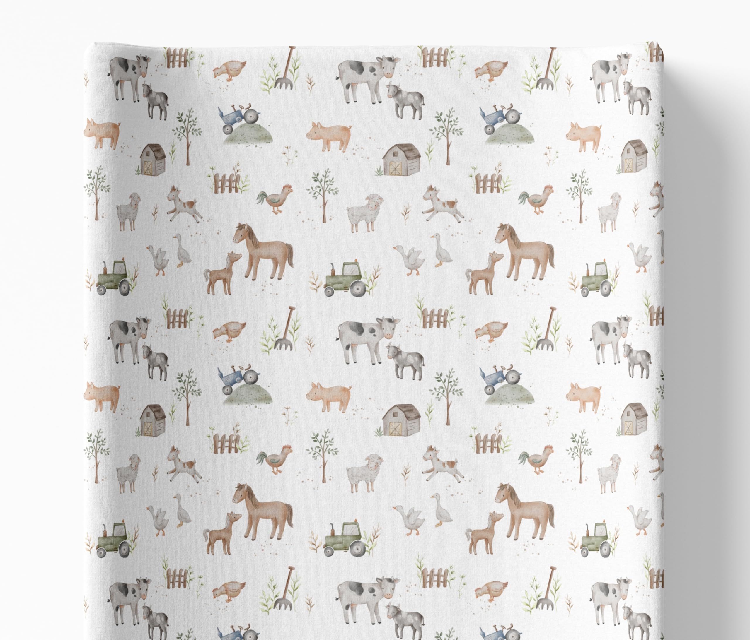 BabyBells Deluxe Farm Animals Unisex Baby Boy Girl Anti Roll Wedge Changing Mat