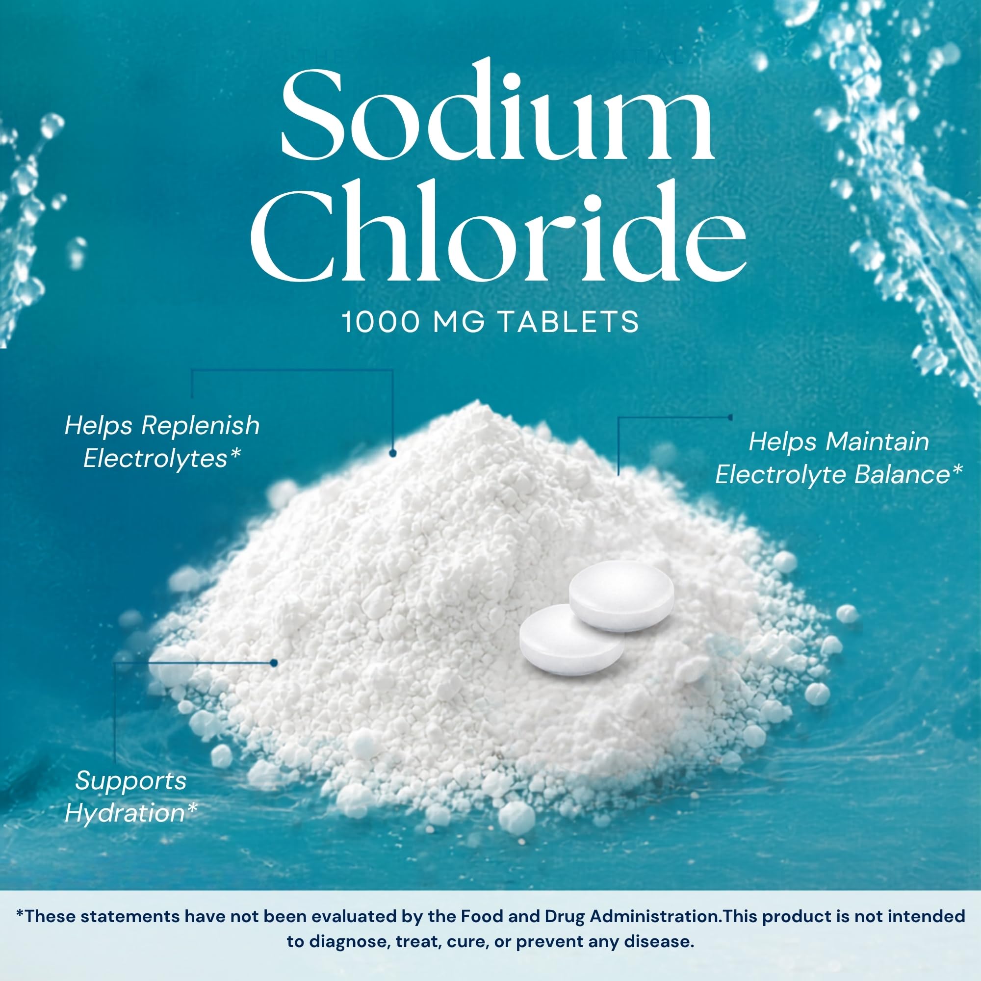 Vitamatic Sodium Chloride 1000mg per Tablet, 365 Tablets - 3 Pack — Amazon image 4
