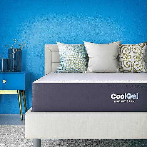 Cool Gel 10 Inch Queen Memory Foam Mattress Medium Firm, Memory Foam Mattress Queen Size Cooling, Made in the USA, 10" Depth with Pressure Relief, CertiPUR-US Certified No Fiberglass, CoolGel Bed