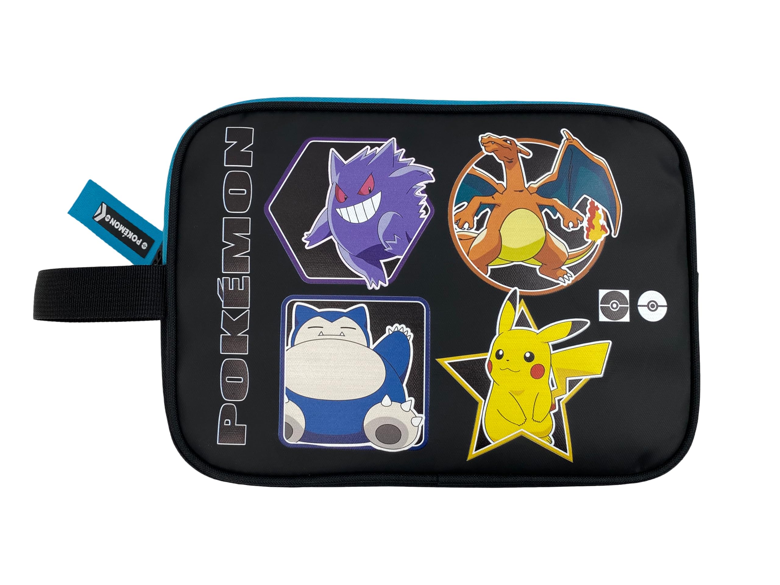 Pokémon Borsa da Toilette da Viaggio Nero Geo Prodotto Ufficiale