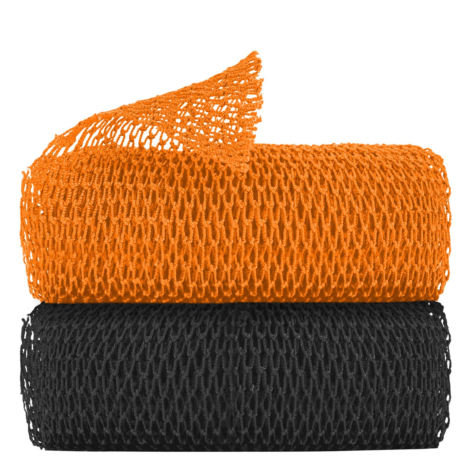 2 Pieces Authentic African Net Sponge, Long Nylon Exfoliating Net Sponge Back Body Washcloth for Deep Clean and Smooth Skin, African Net Bath Sponge