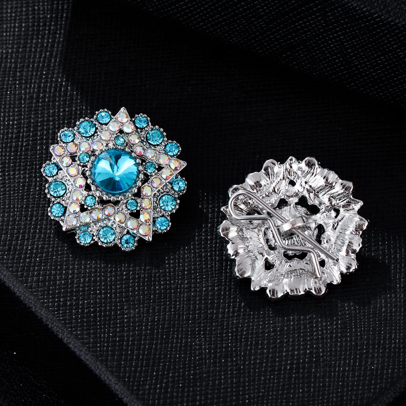 JEGOYER 4 Botones De Diamantes De Imitación, Adornos De Apliques De Cristal En La Ropa, Decoración De Joyas, Para Manualidades, Boda, Fiesta, Ramo, Coser Botones De Ropa