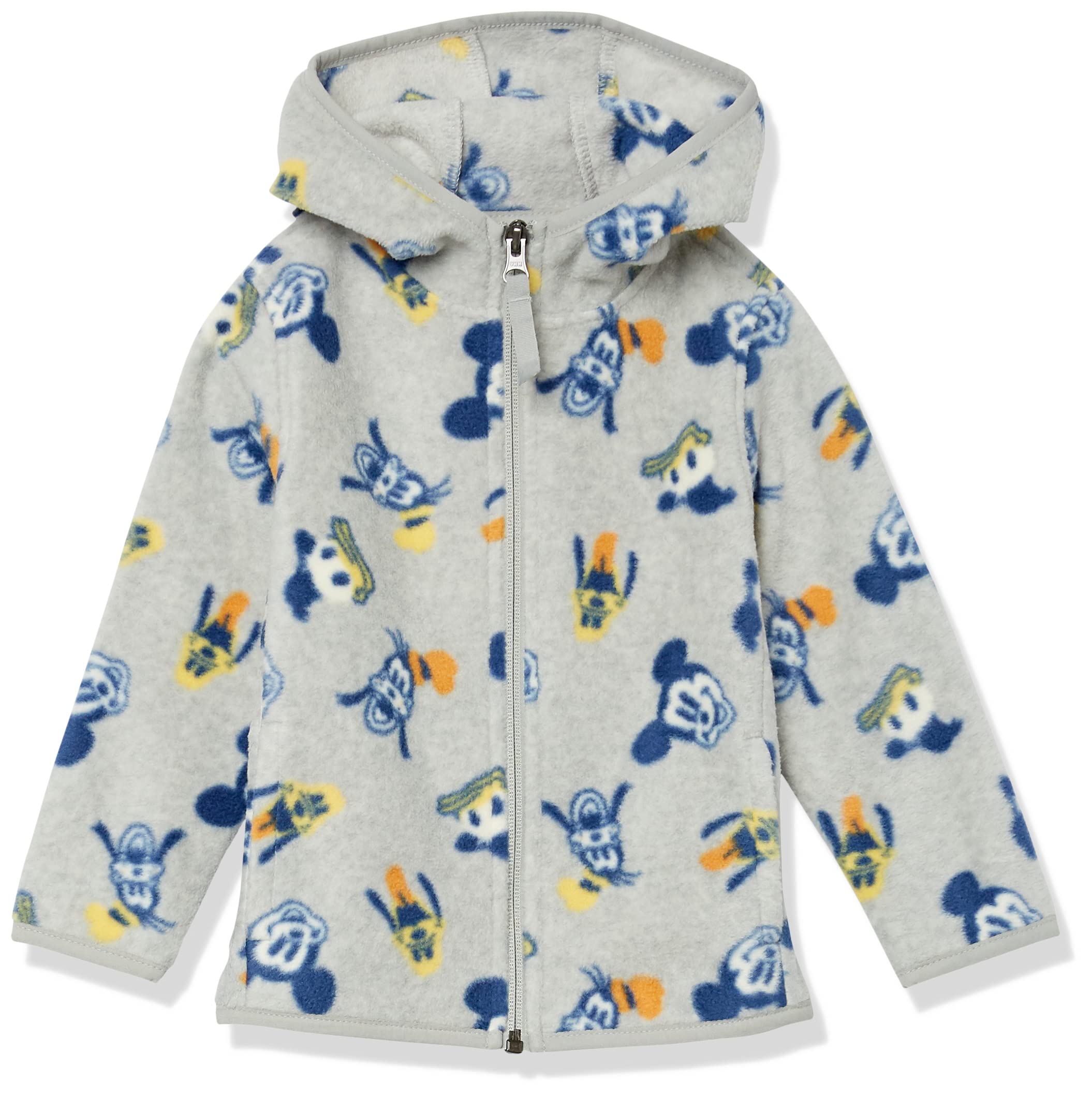 Amazon Essentials Disney | Marvel | Star Wars Boys' Polar Fleece Full-Zip Hooded Jacket, Mickey and Friends, XX-Large