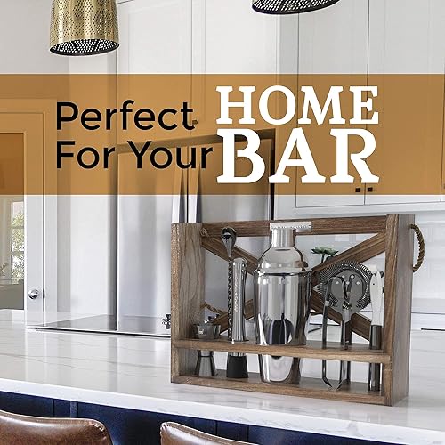 Miniatura 5 de Highball & Chaser Juego de coctelera colgante de 25 onzas, juego de coctelera y juego de bar para bares caseros, kit de barman mixología y