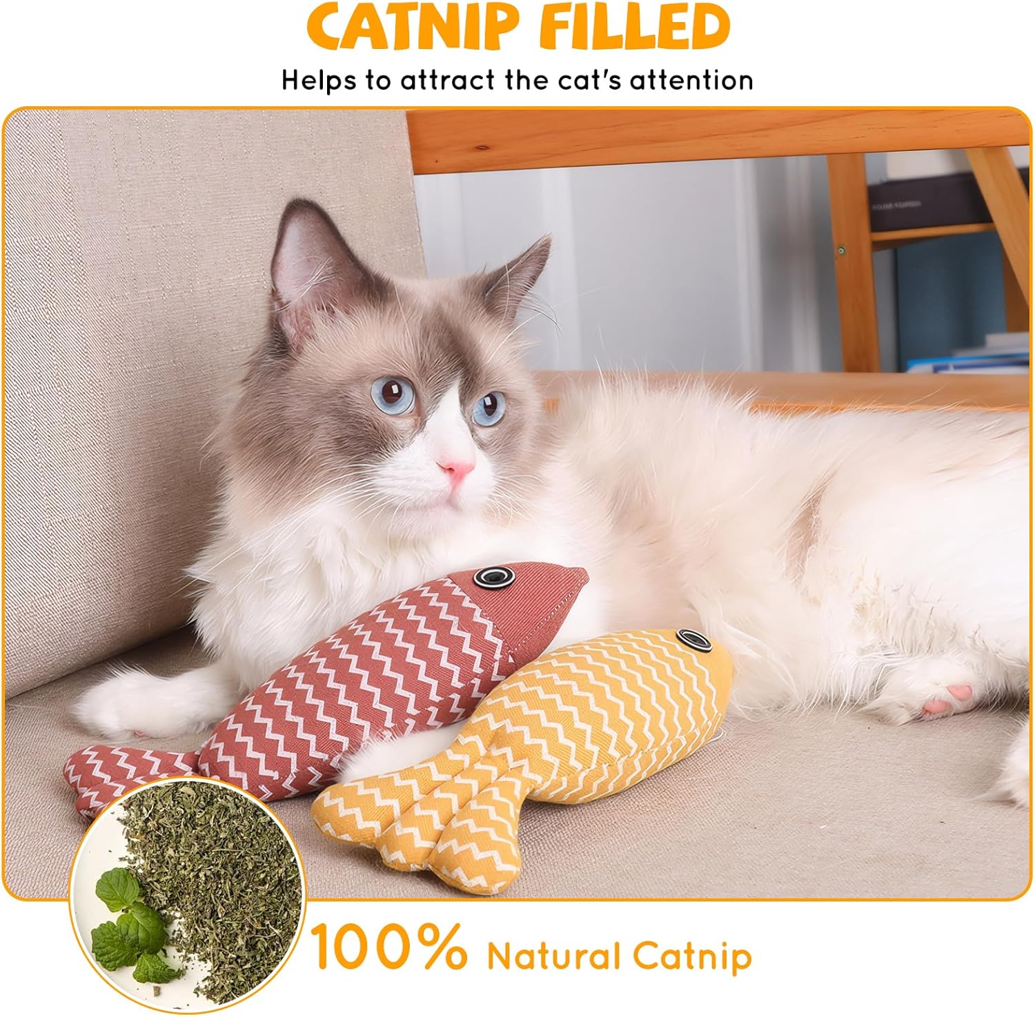 Kemowi 3pcs Catnip Toy, Fish Cat Toys For Indoor Cats Adult, Soft Linen Chew Toy, Kitten Teething Catnips Toy, 3 Color Fish Shaped Cat Interactive Toy, Red Navy Yellow 3 81NuzwCHJrL. AC SL1500