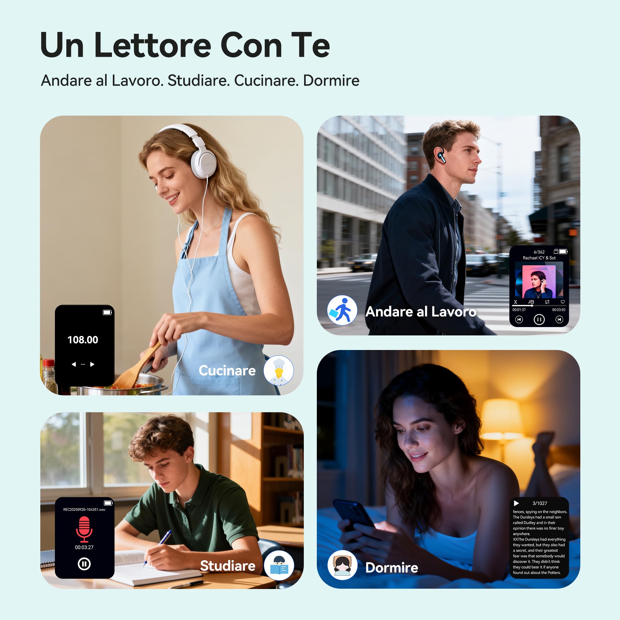 AGPTEK Nuovo MP3 Bluetooth 5.4, Senza Memoria, 1,8'' Lettore in Metallo con Tasti Tattili Retroilluminati, Suono HiFi con Altoparlante Radio, Portatile fino a 128GB (0GB)
