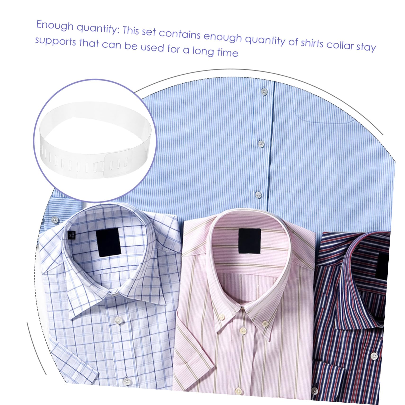100piezas Collar De Pvc Transparente Soporte De Cuello De Camisa Para Hombre De Insertos De Cuello De Camisa Suministros
