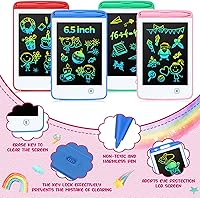 Vista 2 de Zhehao 8 tabletas de escritura LCD de 6.5 pulgadas, tablero de dibujo colorido educativo para niños de 3 a 6 años, regalos de oficina
