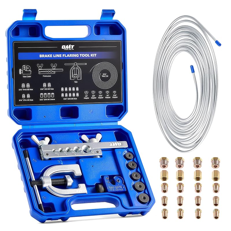 Kit de Flangeamento de Freios Orion Motor Tech 3/16 pol. com Tubo de 7,62 m, 16 Conexões e 4 Uniões