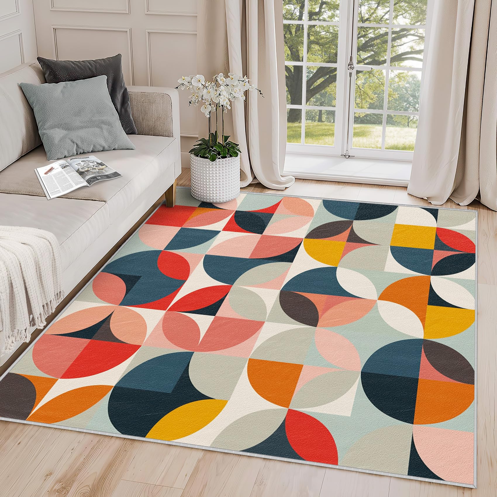 Amazon.com: Yoozitrees Geometric Rug 8x10 - Geometric Rug, 8x10 Rug ...