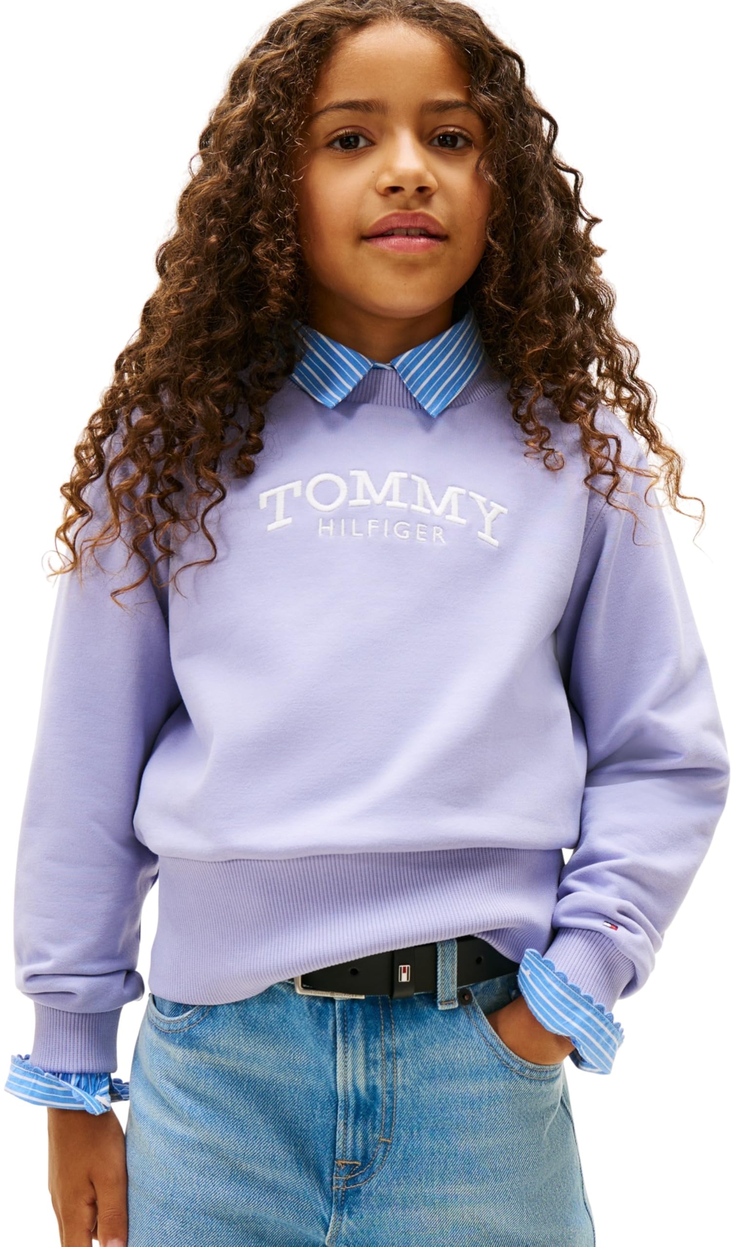 Tommy Hilfiger Crew Neck Sweatshirt Lavender Blue 16Y (162Cm)