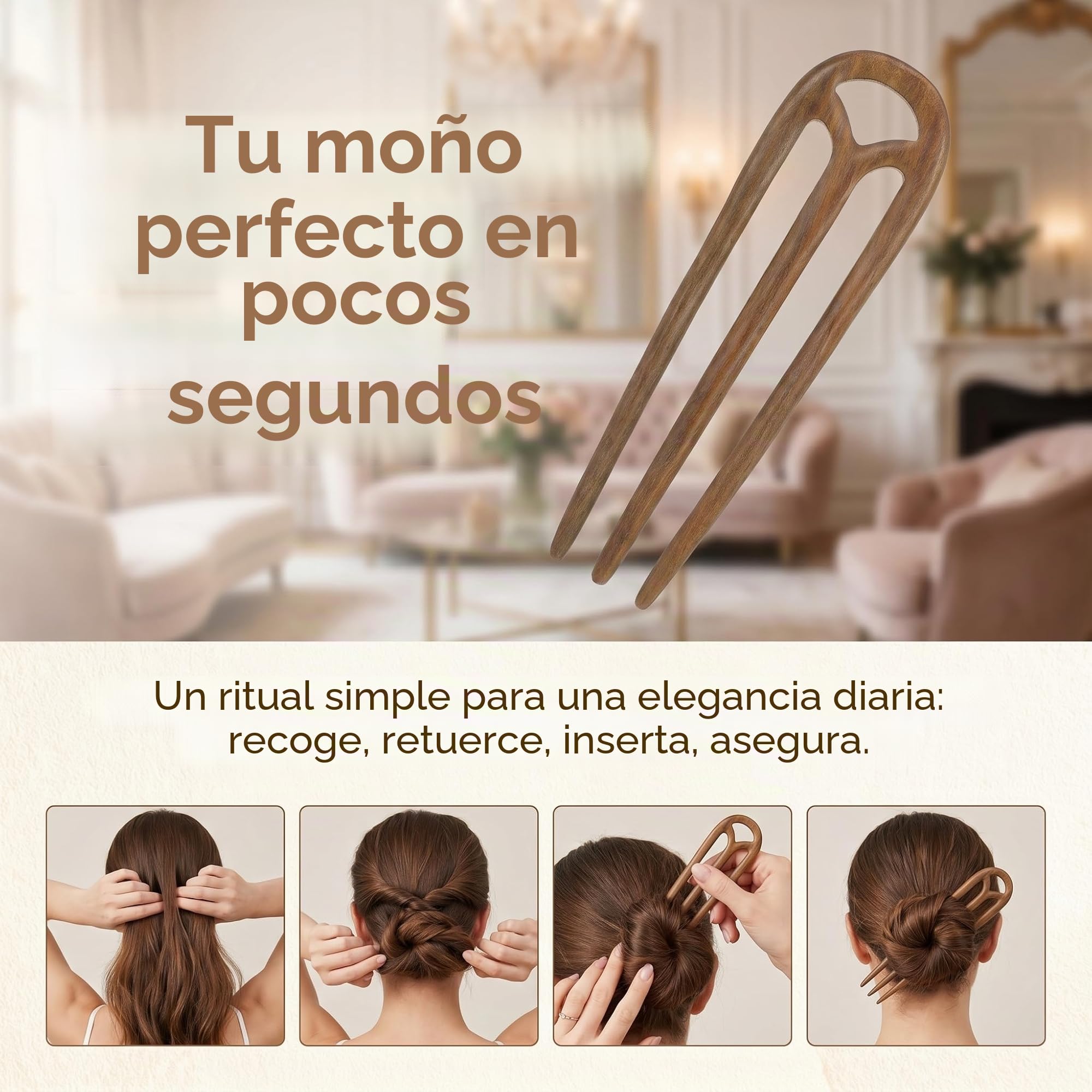 OSALADI Tortuga Francesa De Tres Clip De Horquilla Para El Cabello Horquilla De Madera Peine Lateral Para El Cabello Pinzas Para El Cabello Pinzas Para El Cabello Para