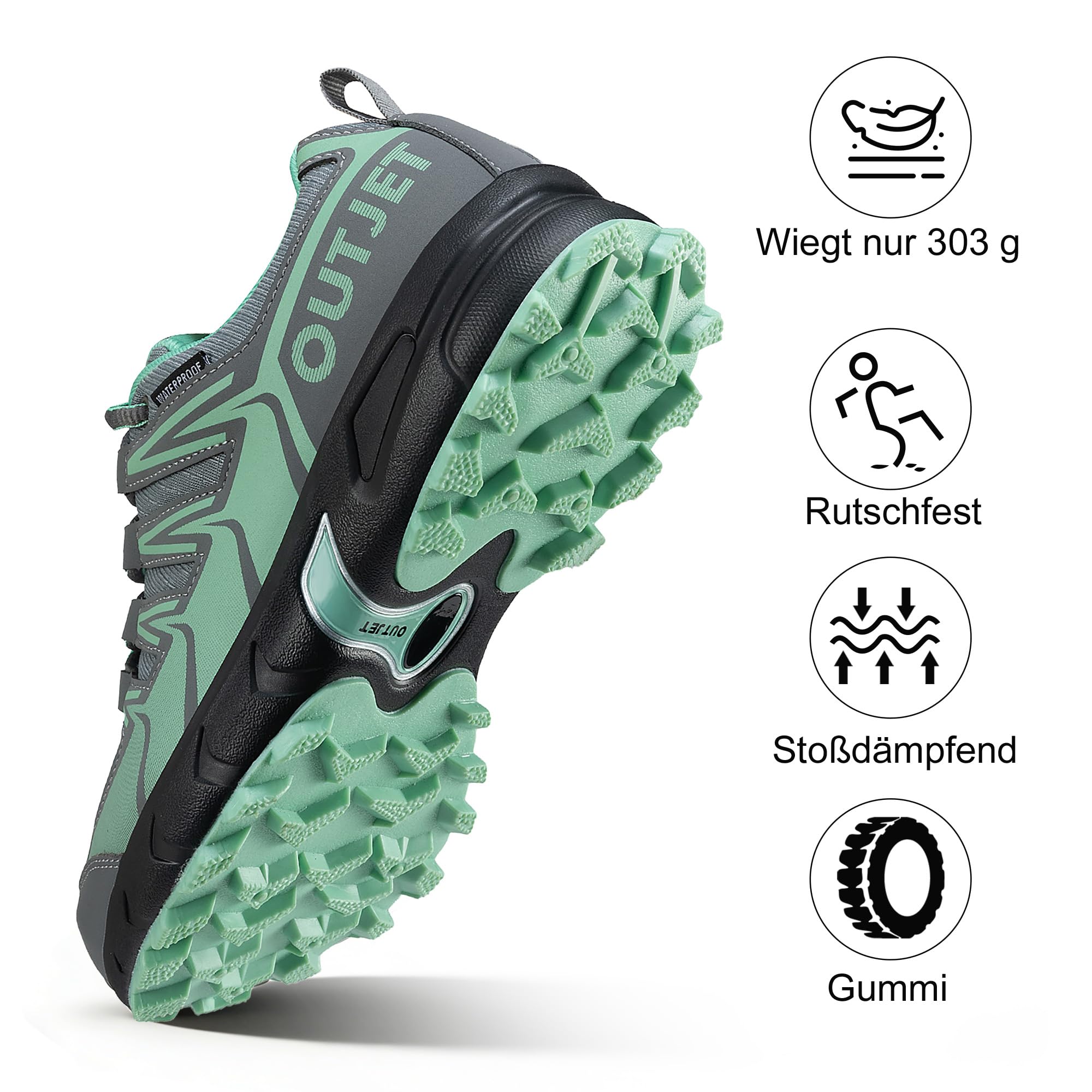 Wanderschuhe Damen Wasserdicht Leicht rutschfest Outdoor Walkingschuhe Hiking Schuhe