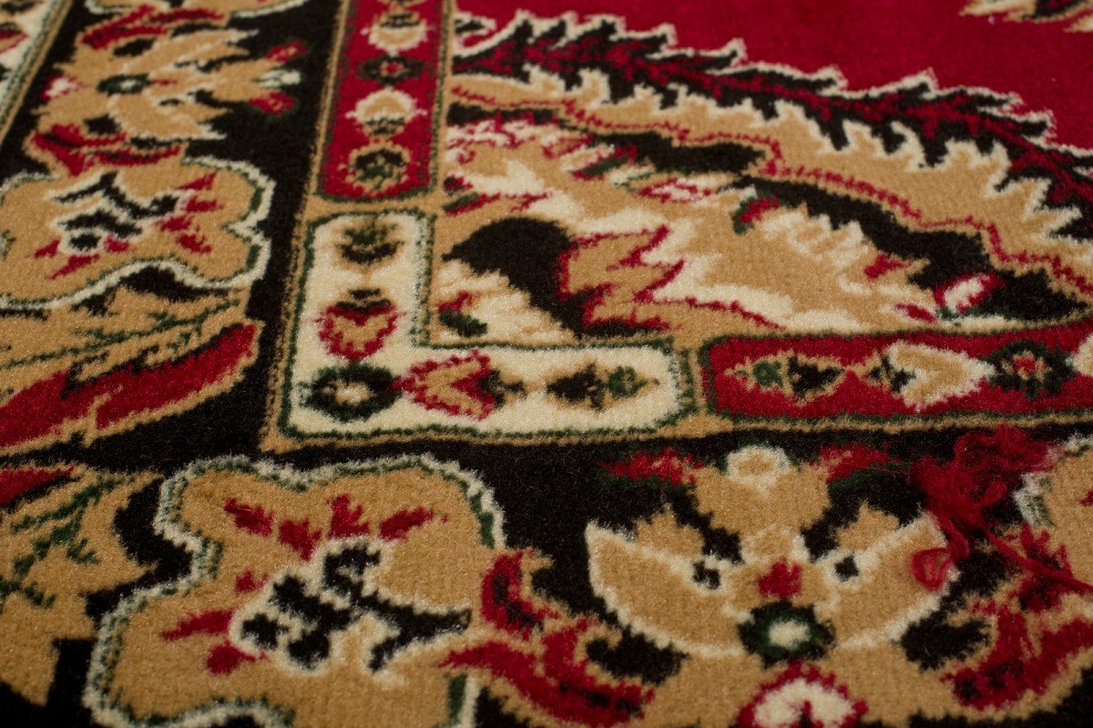 Carpeto Rugs Tappeto Salotto Orientale Pelo Corto - Tappeti Salotto Grandi Dimensioni - Tappeti Camera da Letto - Tappeti Soggiorno - Rosso - 100 x 200 cm