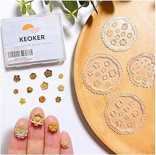 KEOKER Flower Polymer Clay Molds - 4 Pcs Flower & Leaf Clay Molds for Jewelry Making, Daisy Miniature Clay Molds for Polymer Clay Earrings Decoration (Mini Flower & Leaf)