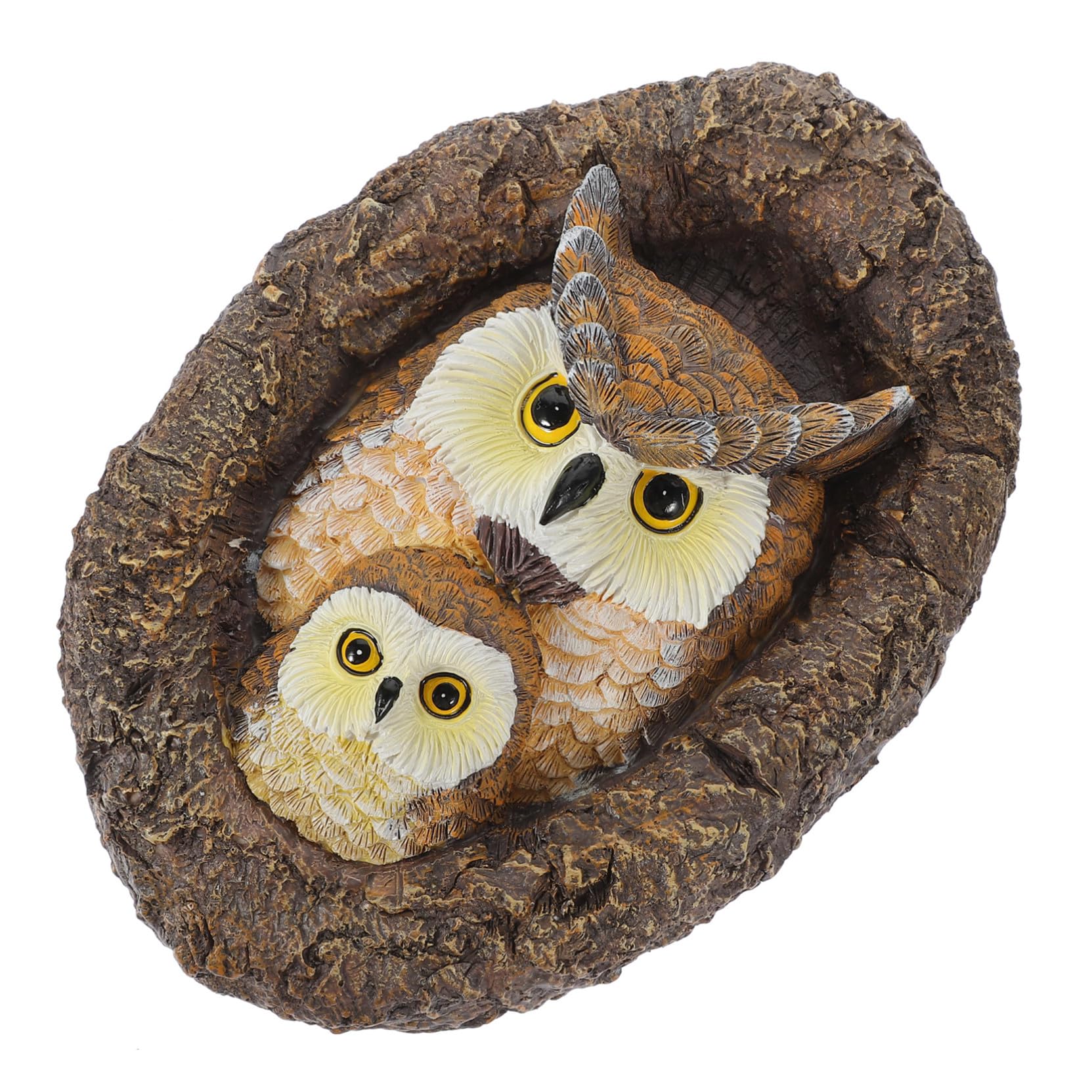 Statue de hibou élégant en résine sculpture haut de gamme pour aménagement extérieur