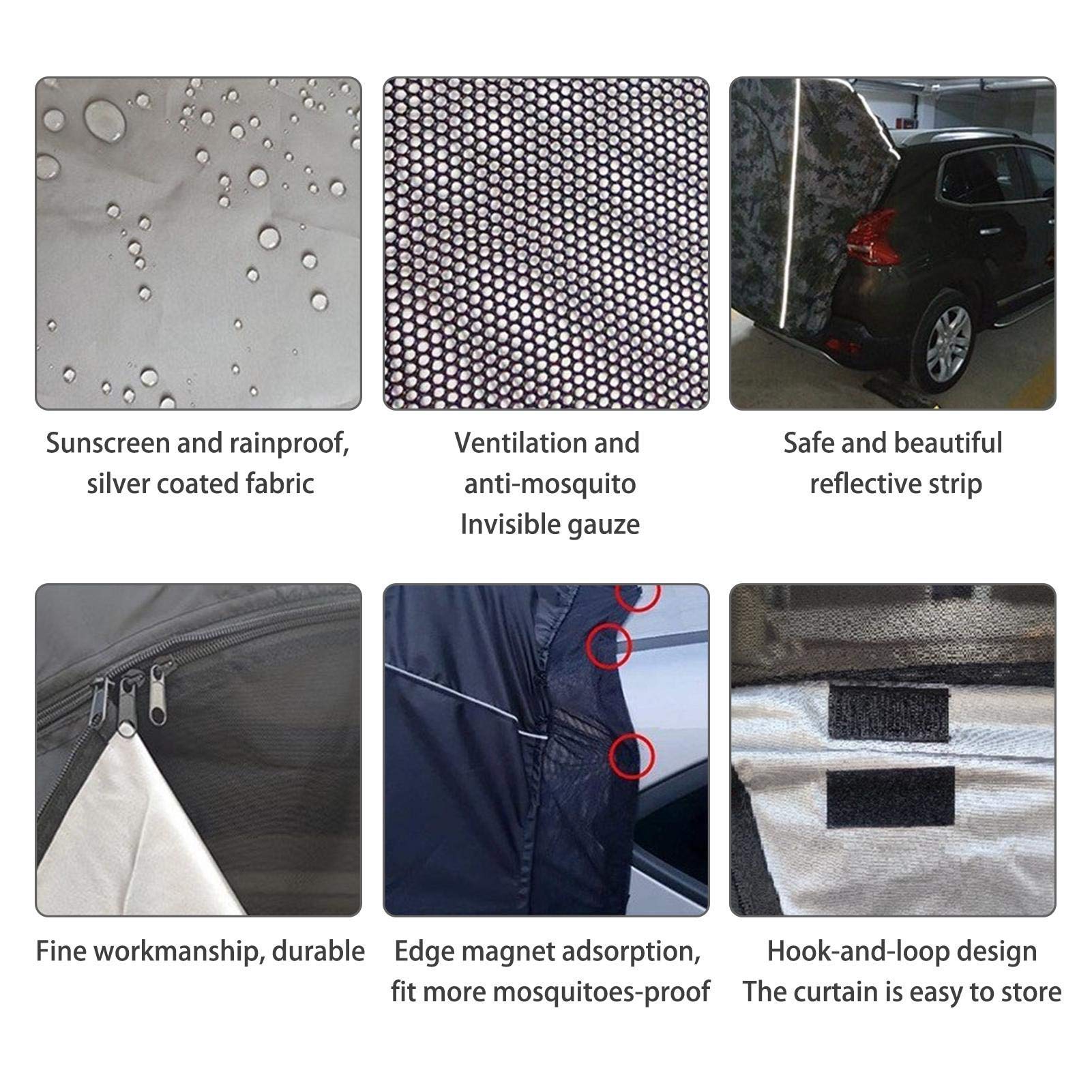 Tenda da Campeggio, Tenda da Camion SUV Tenda da Sole per portellone Posteriore Tenda da Sole per Viaggi in Auto SUV di Piccole e Medie Dimensioni per Campeggio Escursionismo Pesca