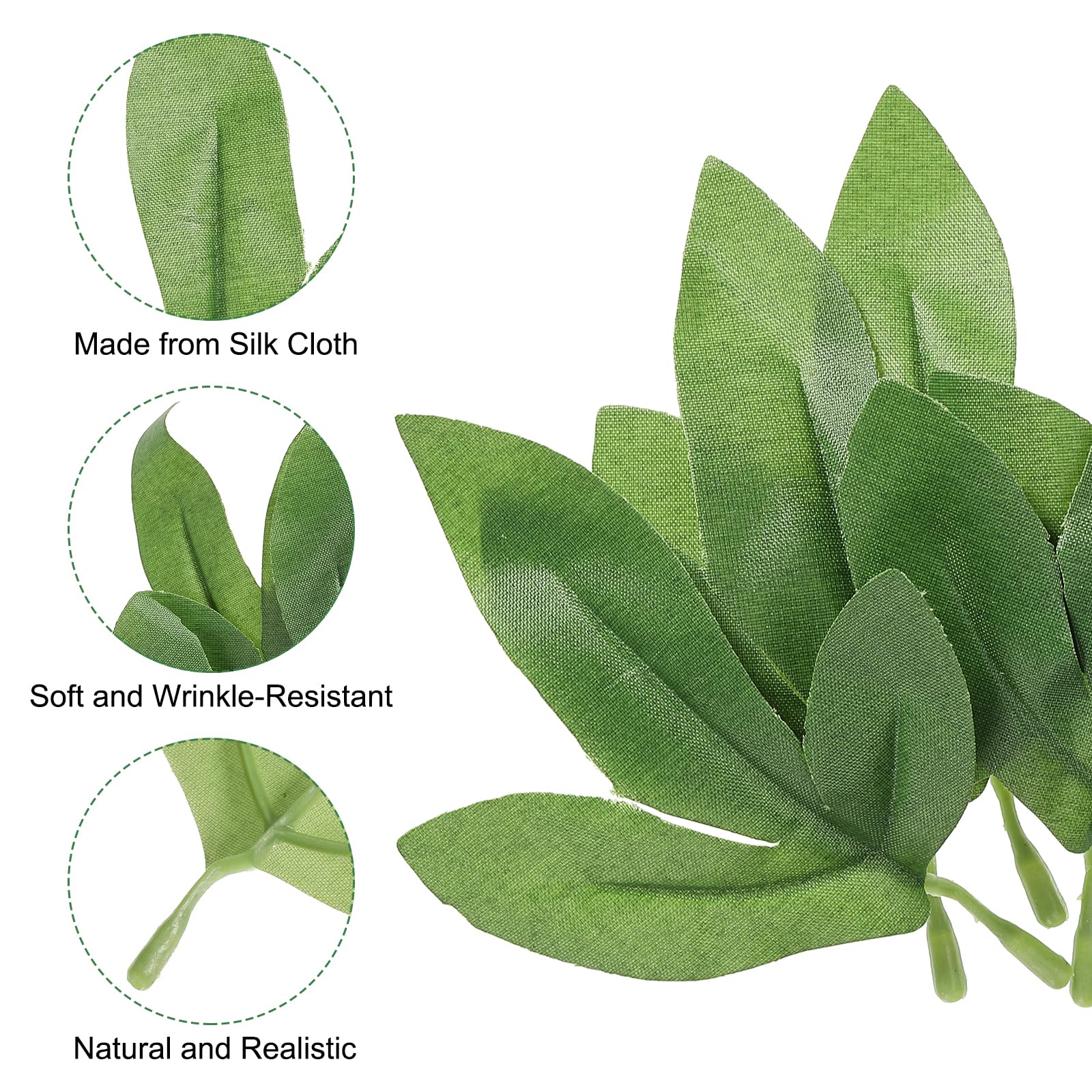 PATIKIL 3.94x2.95 Artificial Silk Peony Leaf - Image 4
