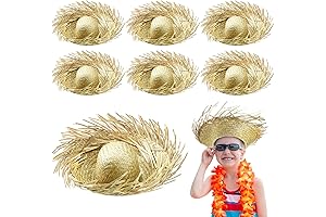 Straw Hats for Kids - 6 Pack Hawaii Straw Hat