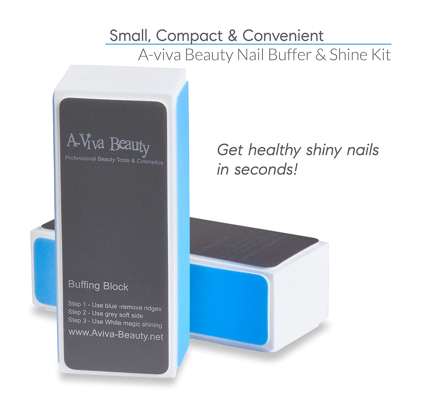 Nail Buffer By A-viva Beauty 4 Way Shine Nail Buffer Block, 3 Count