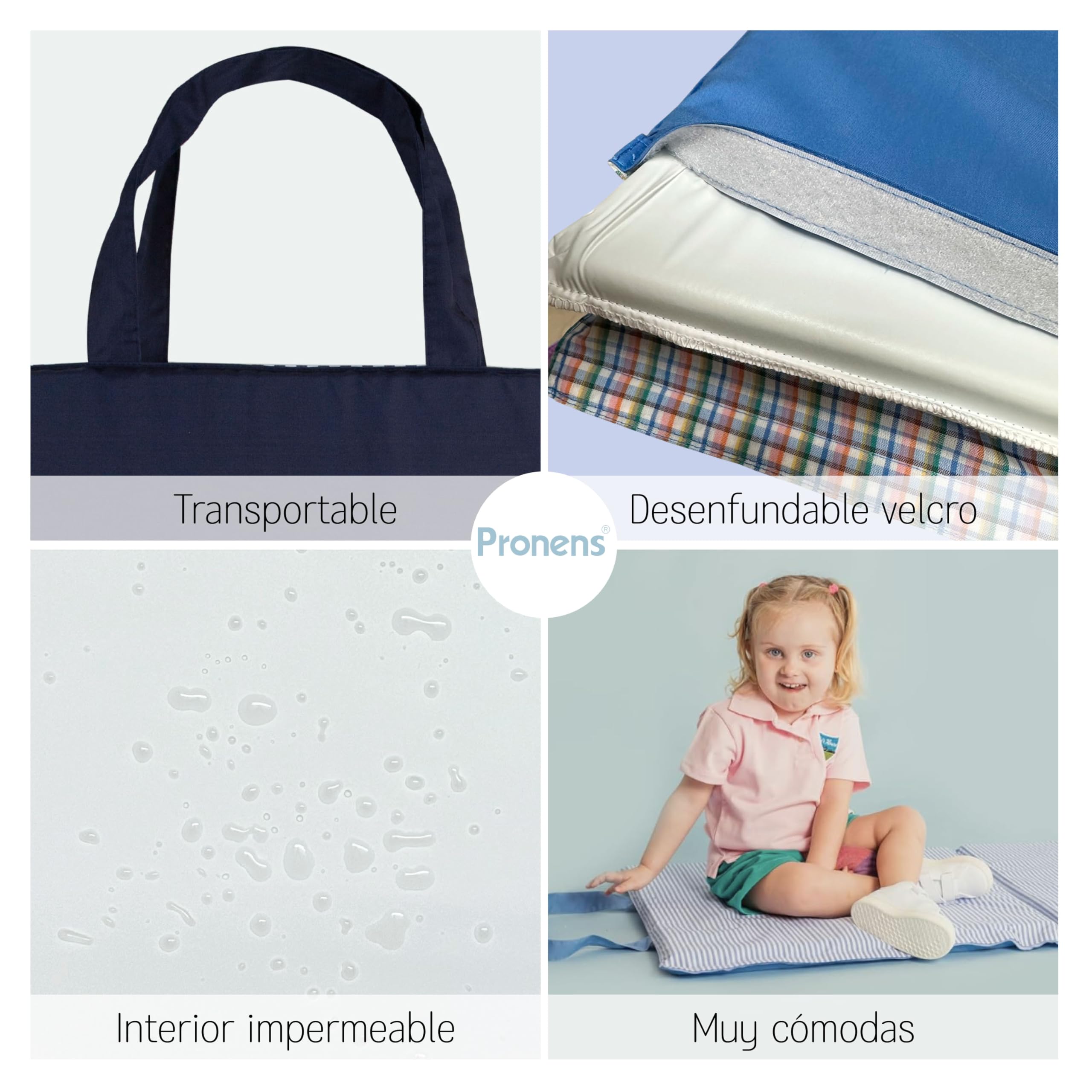 Colchoneta Escolar Plegable Infantil 3 cm · Márfega Impermeable y Lavable · Cama Portátil para Guardería con Nombre Personalizable