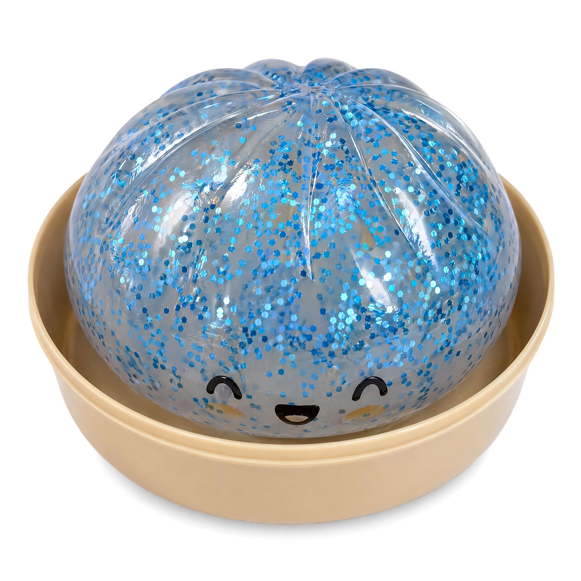 Glitter Dumpling Squishy, Squishy dumpling, Colorful Dumplings Stress Fidget, Soft Squeeze Decompression Dough, Sensory Stress Ball Squeeze Toys (Light blue) — image 1