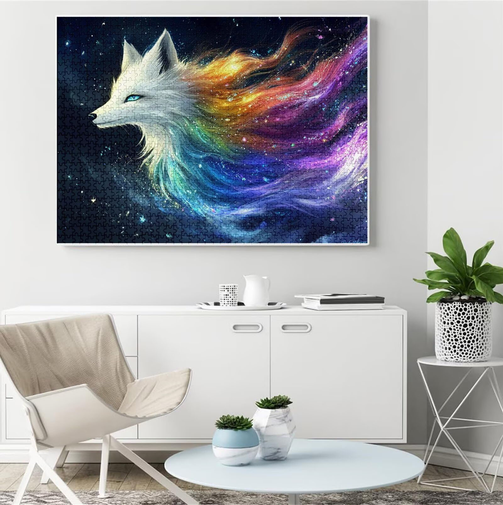 Puzzle 3000 sztuk dla dorosłych, drewniane puzzle lisa dla dorosłych, wymagające puzzle ze zwierzętami, rodzinne gry edukacyjne, łamigłówki z pudełkiem do dekoracji domu, prezent świąteczny dla kobiet