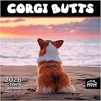 Vista 1 de MICASA PRESS Corgi Butts - Calendario de pared 2026 de 12 meses 12 x 24 pulgadas abierto Papel grueso y resistente Regalo de vacaciones