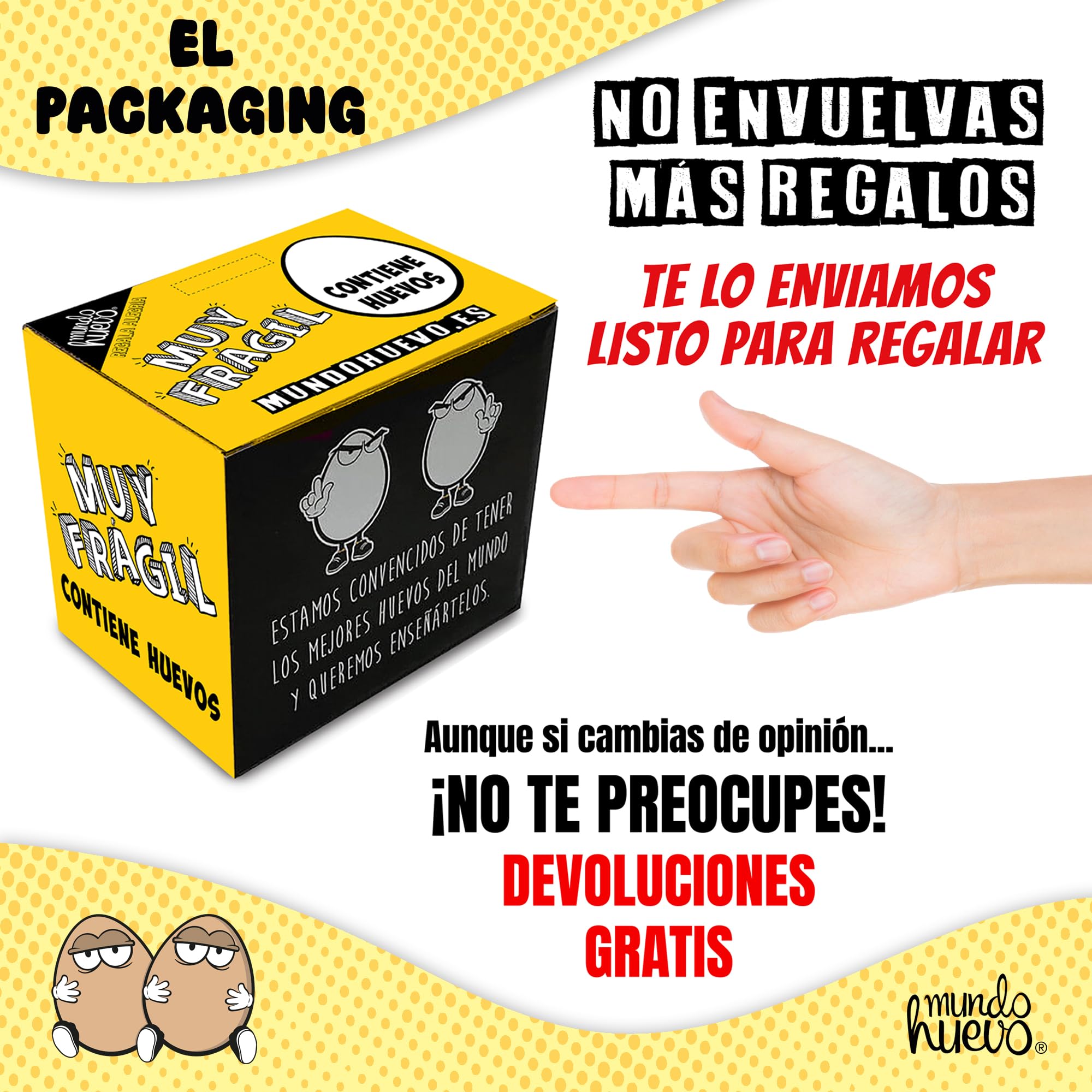 mundohuevo Regalo Divertido Dia del Padre | Taza Personalizada Papa TE Queremos UN Huevo, Caramelos de Broma PAPACOMPLEX y Calcetines Sorpresa.