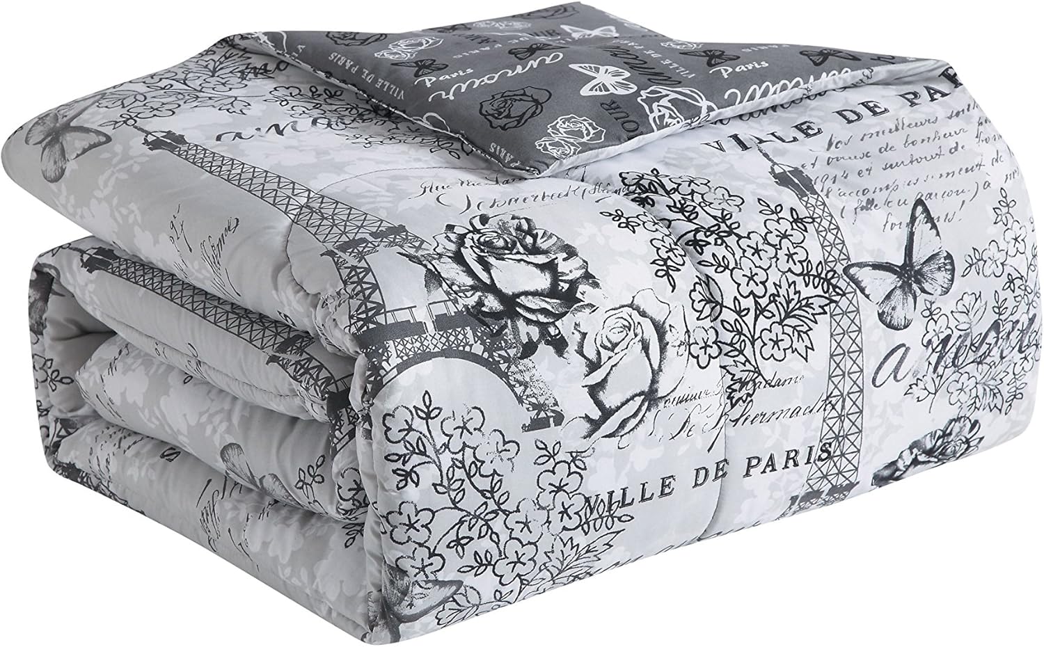 70% оƒƒ Evеrуthіng Avondale Manor 8 Piece Amour Comforter Set, Queen, Black/White