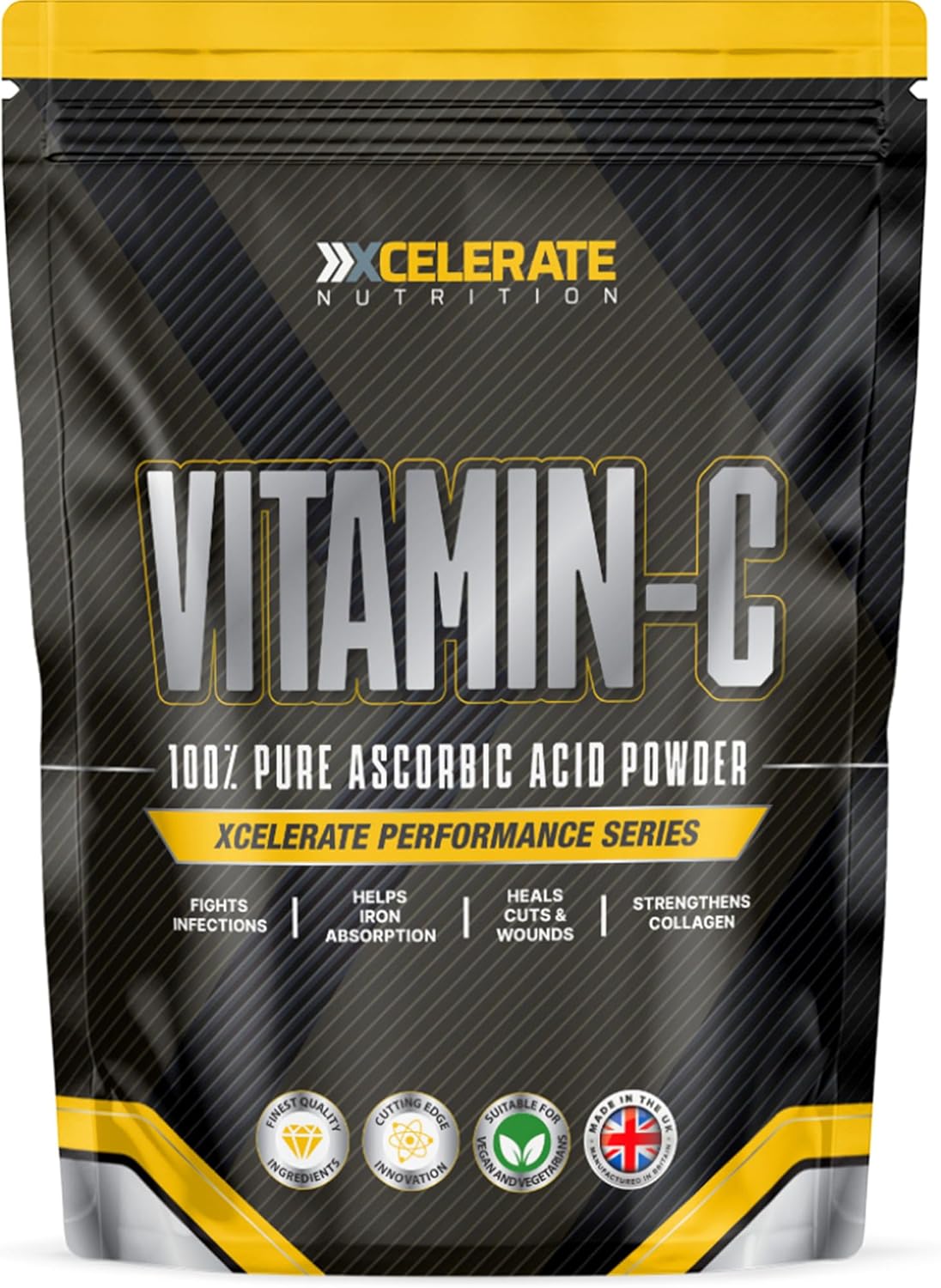 Vitamin C Powder, VIT C 1000mg Pure Ascorbic Acid High Strength, Non-GMO & Vegan, Immune Support Supplement, No Chemicals, Pharmaceutical Grade by Xcelerate Nutrition (5Kg, Unflavoured)