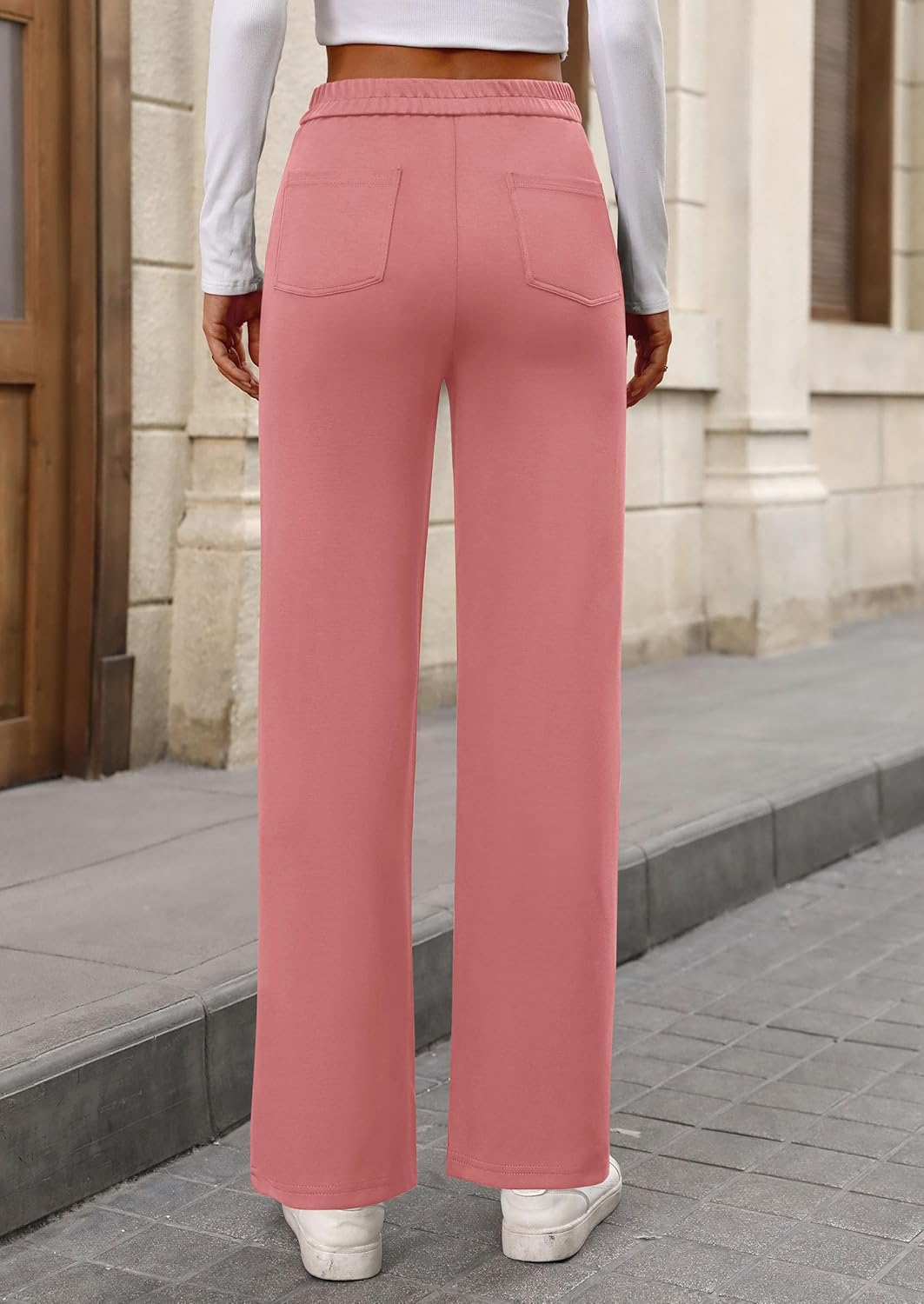 PRETTYGARDEN Women's Dressy Casual Dress Pants 2025 Fall Straight Leg High Elastic Waisted Stretch Trouser Slacks - Image 3