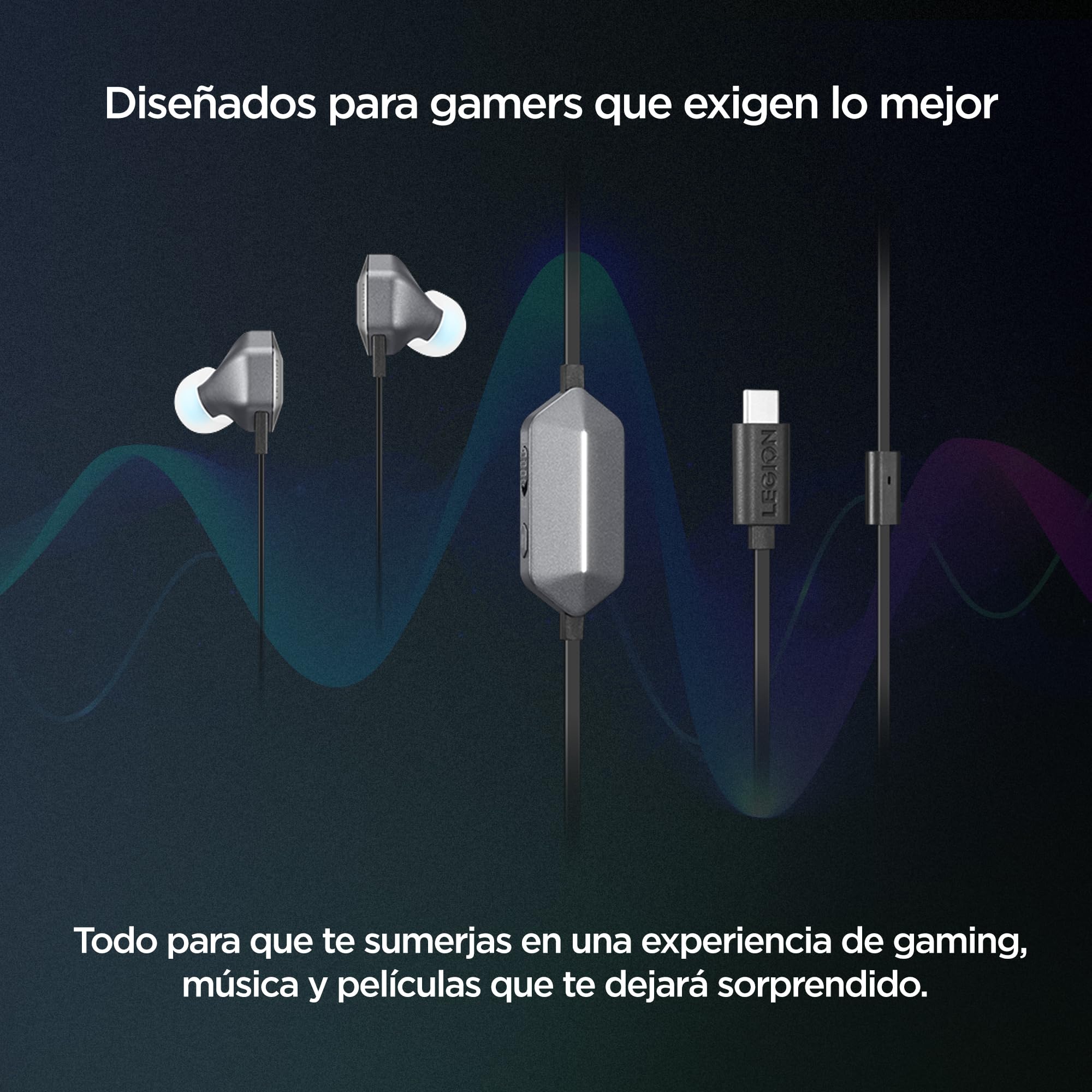 Lenovo Legion E510 7.1 RGB Gaming Écouteurs Intra-Auriculaires (USB-C)
