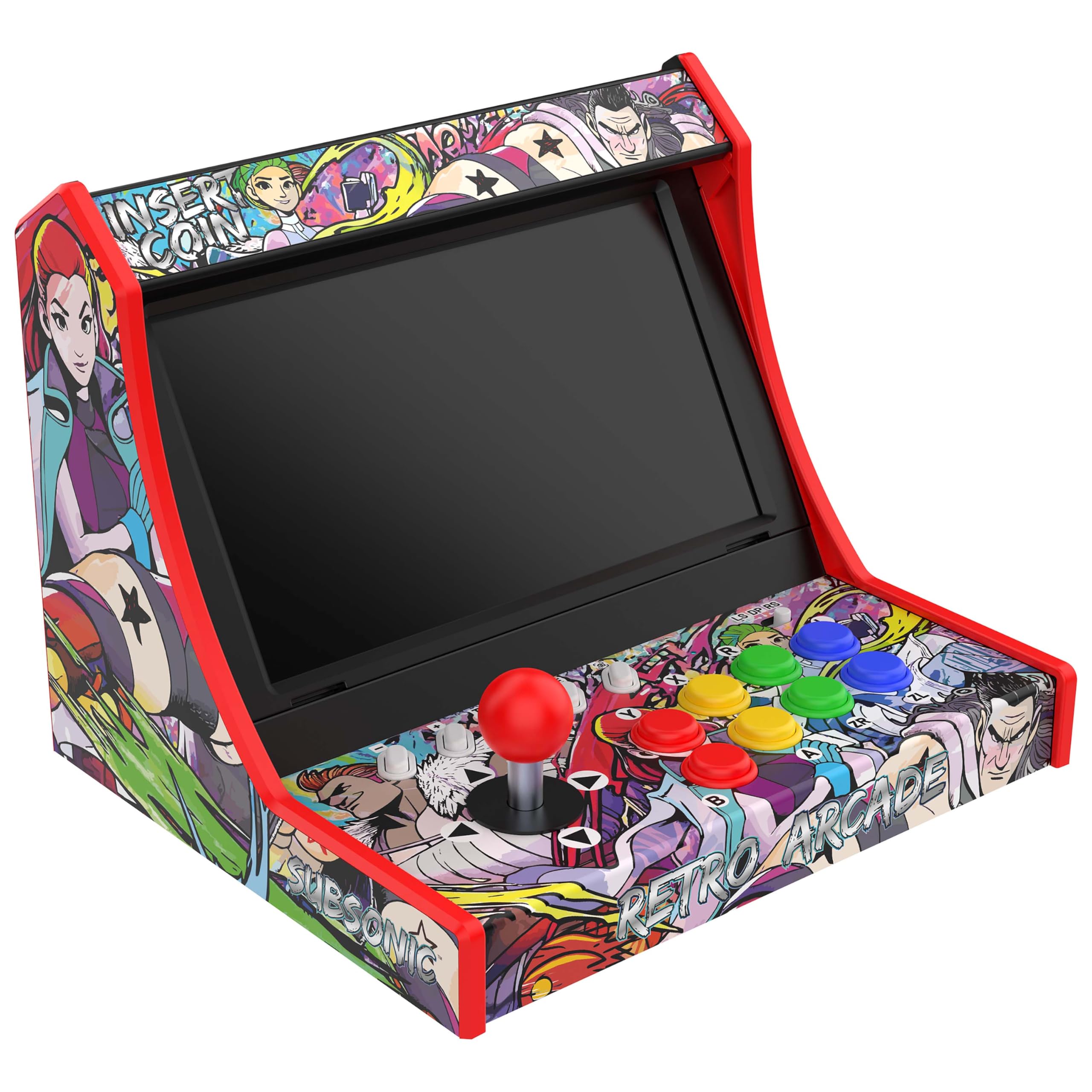 Subsonic - Mini máquina recreativa para Switch 2, Switch OLED y Switch – Base de conexión para consola Nintendo con joystick y 8 botones para convertir la consola Nintendo en una máquina recreativa