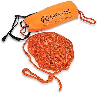 Arya Life Throw Rope Rescue Bag with 70ft of Marine Rope. Throwable Rescue Ropes for Kayaking, Boating and Ice Fishing. Hi...