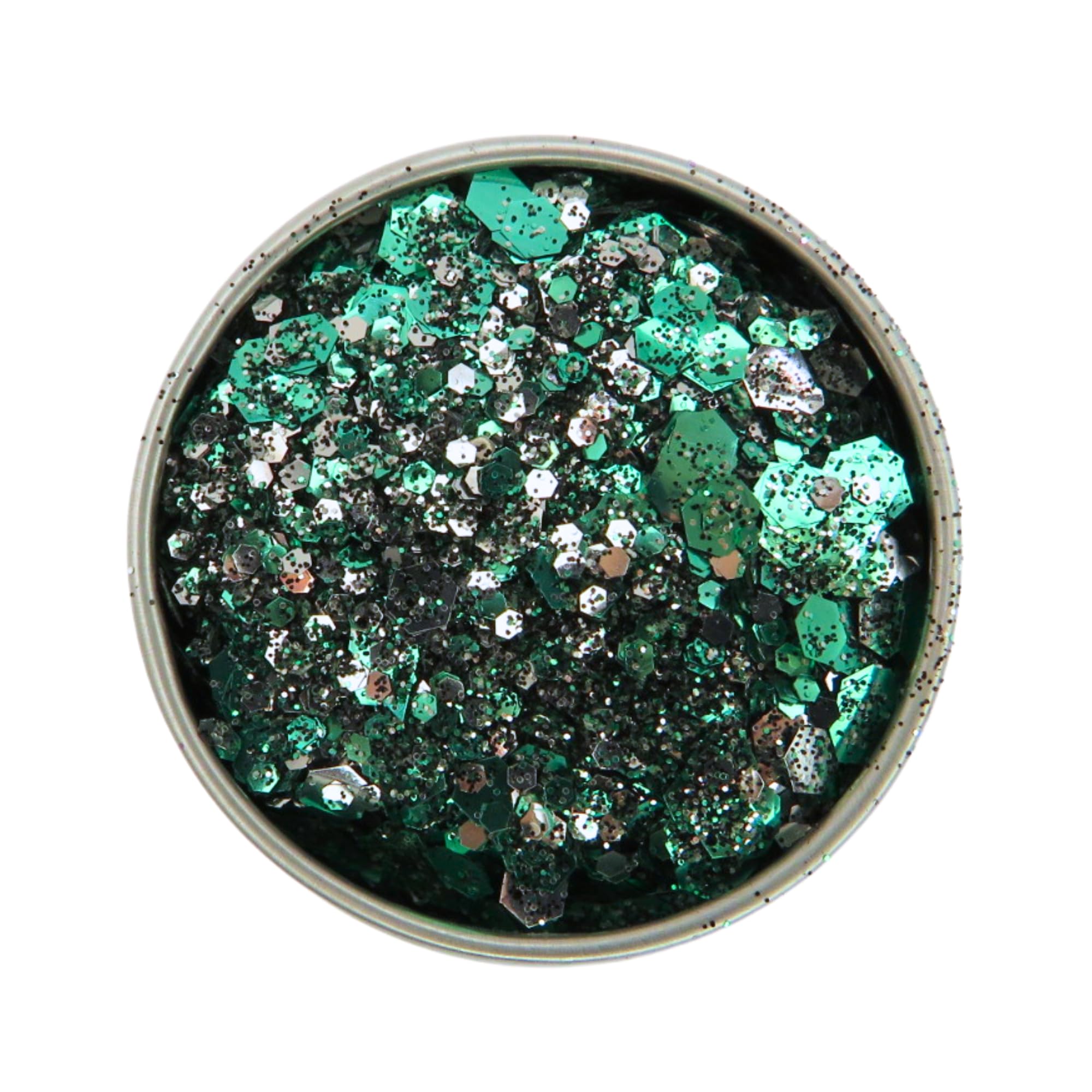 Eco Glitter for Face and Body - Biodegradable Glitter Makeup Vegan Blend - Loose Festival Sparkle in a 6g Pot - Disco Zombie