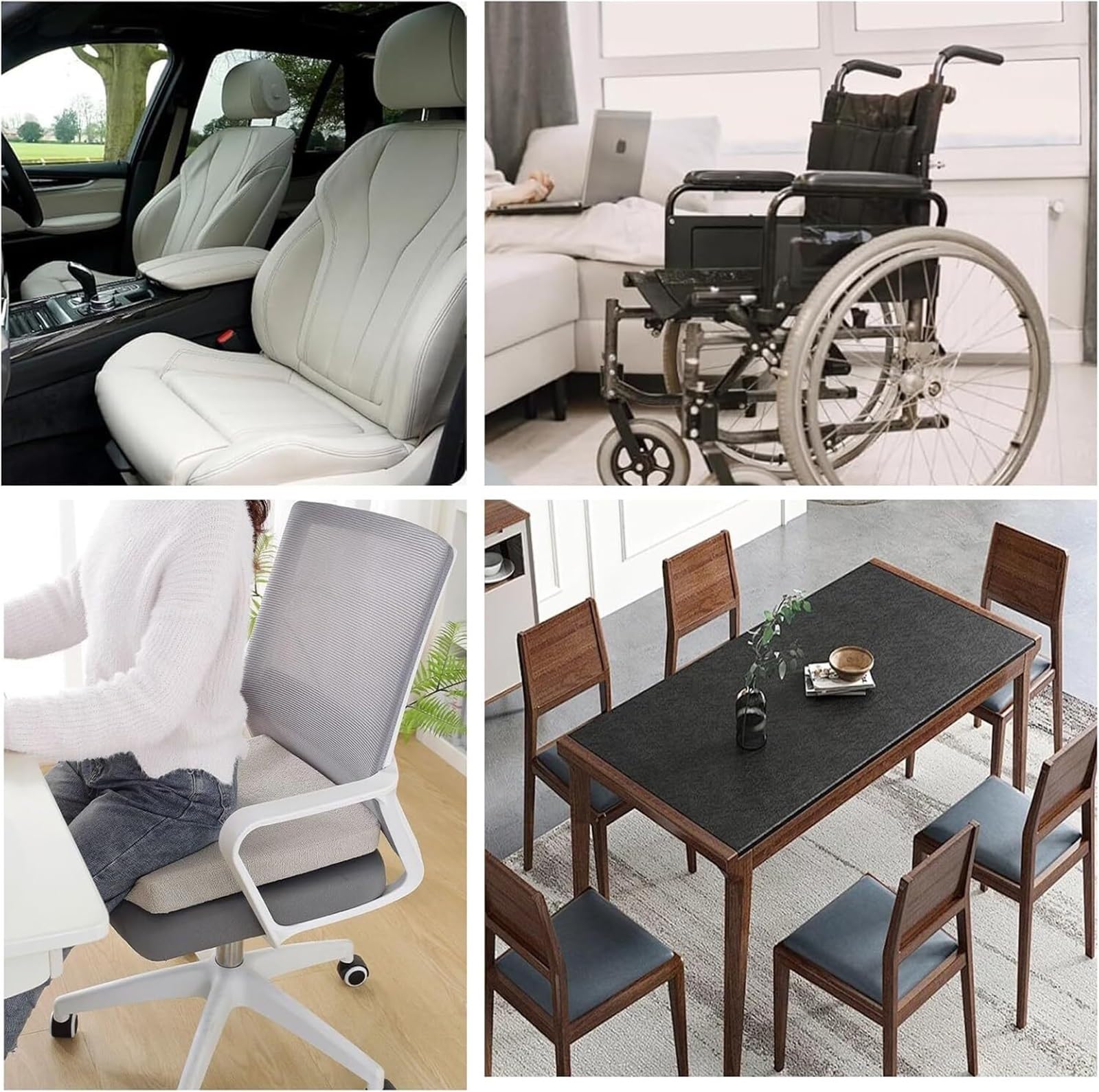 JingNian Coussin Rehausseur Épais Tissu Lin Coussin de Chaise Mousse Haute Densité 35D Assise Orthopédique Lavable pour Fauteuil Roulant Voiture Bureau à l'Unité(Dark Blue,50 * 50 * 10cm)
