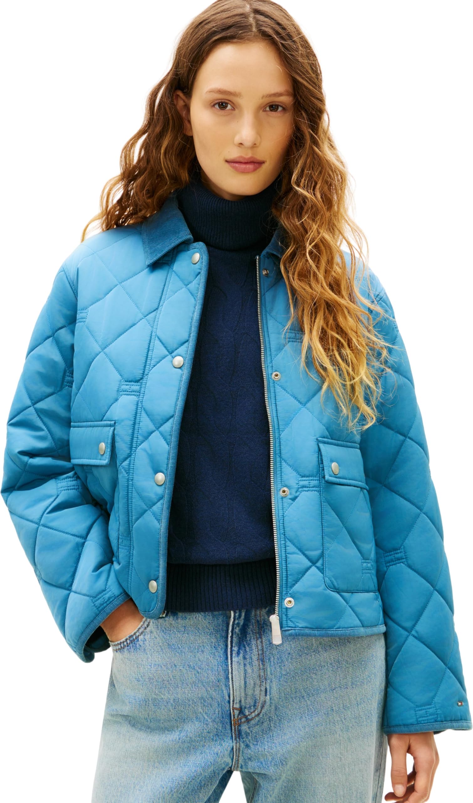 Tommy Hilfiger Damen Padded Flag Quilted Jacket Ww0ww47998 Andere Jacken (1er Pack)