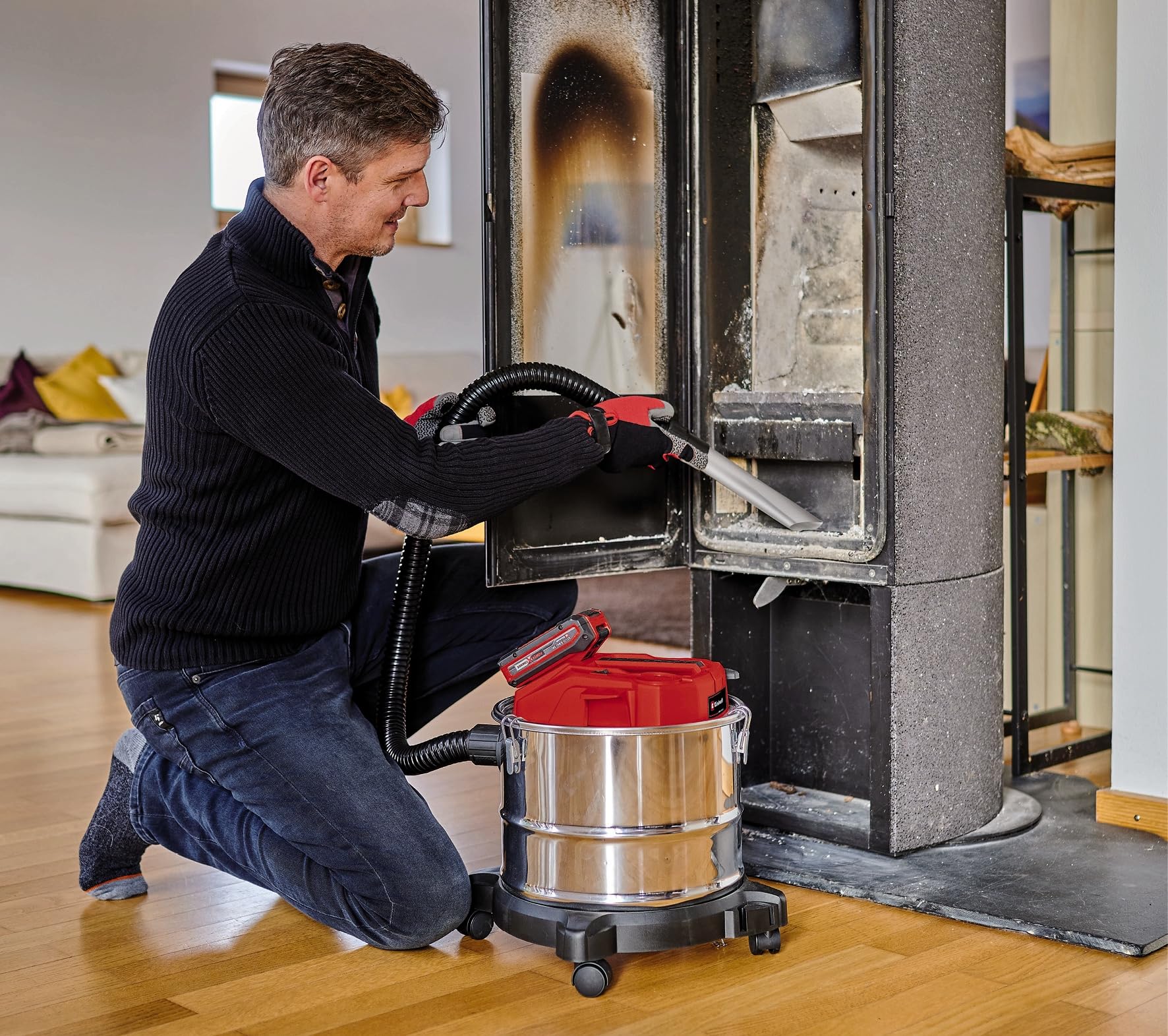 Original Einhell Dysza do szczelin do odkurzacza do popiołu (akcesoria do odkurzacza do popiołu odpowiednie do TC-AV 1718 D i TC-AV 1720 DW, długość 18 cm, średnica 36 mm, wykonane z aluminium)