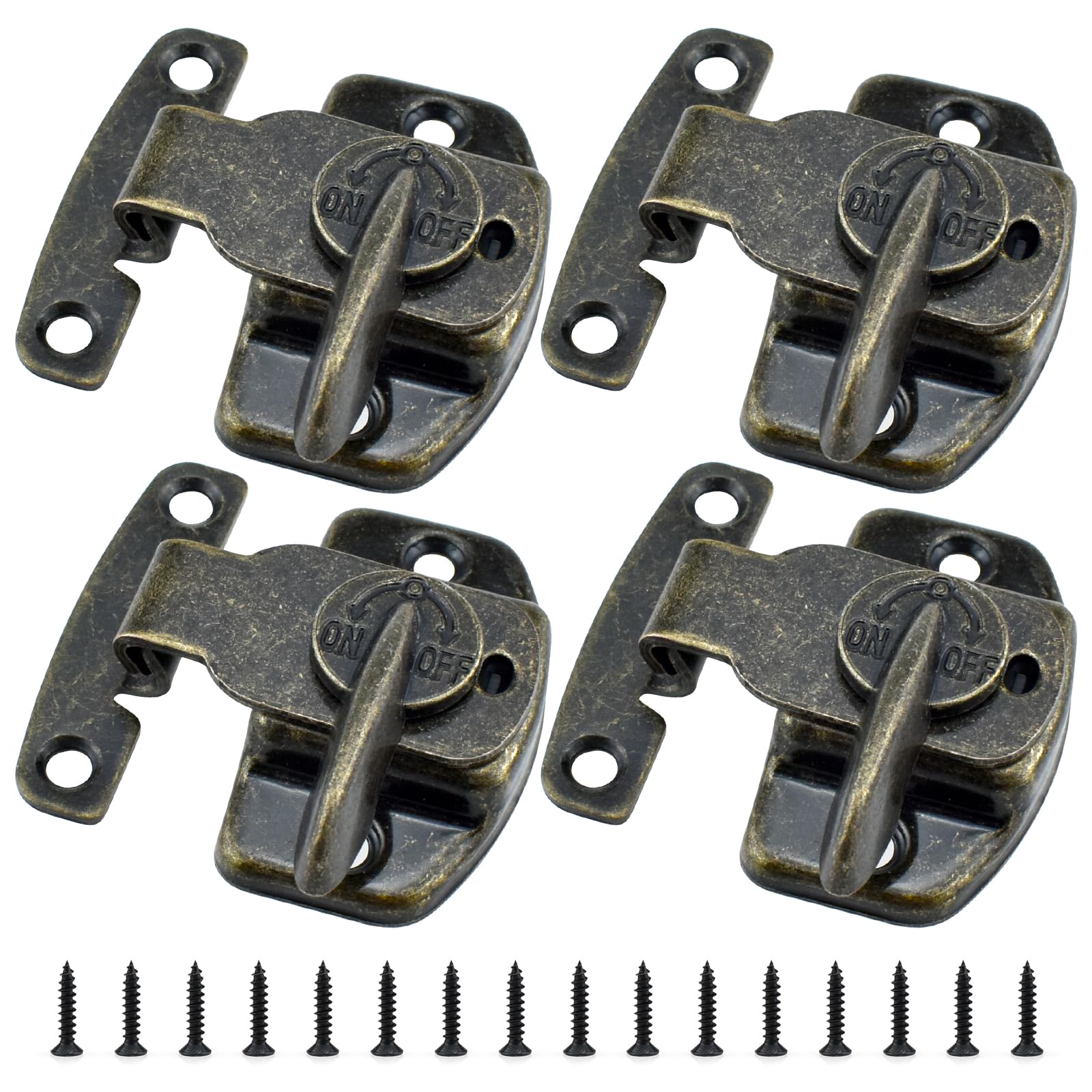 4Pcs Align-N-Lock Dining Table Locks, Heavy Duty Metal Spring Dining Training Table Leaf Latches Connectors Hardware for Table Leaf/Extension Tables/Computer Workstations/Conference Tables (Bronze)