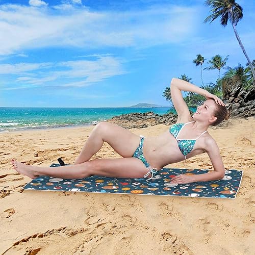 Miniatura 6 de Toalla de playa de microfibra deportiva para fútbol, baloncesto, toalla de playa para niños, toalla de baño súper suave sin arena, toalla de piscina