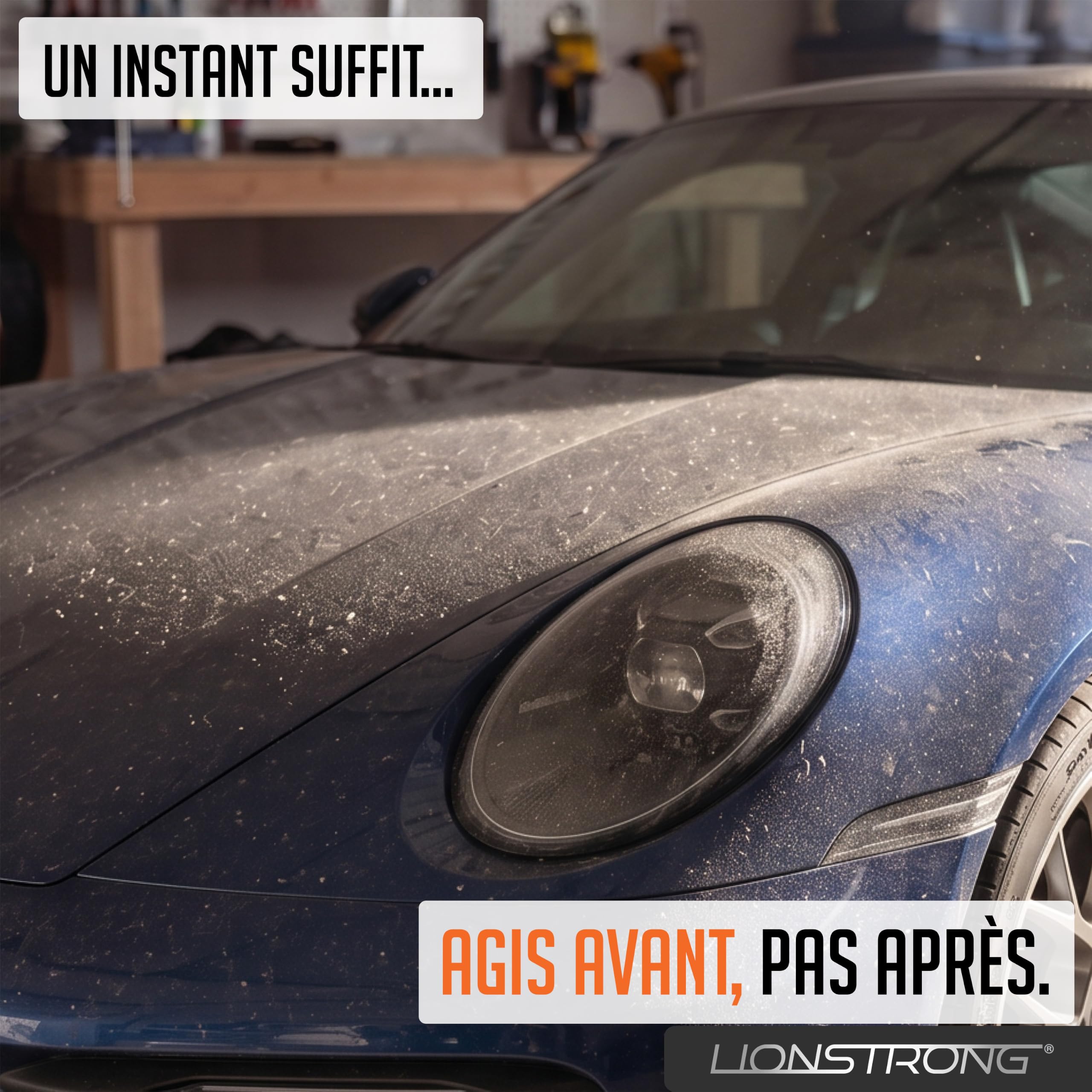 Housse de Voiture pour Usage intérieur – Protection fiable Contre poussière et saleté pour Petites Voitures, berlines et SUV – avec Sac Rangement – Maintien sûr grâce à Un élastique – Design Sportif