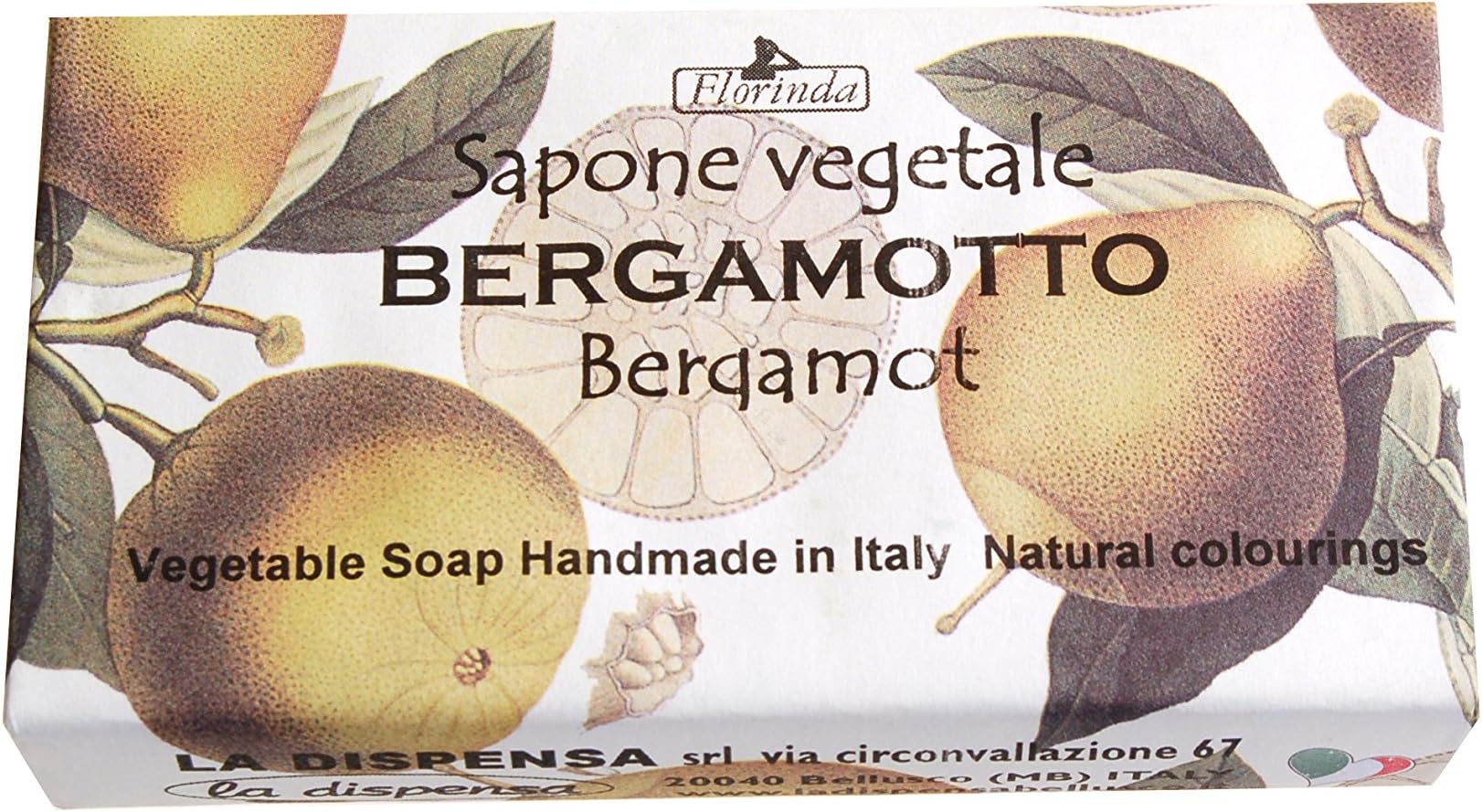 Florinda Sapone Vegetale Soap, Bergamot 100 g